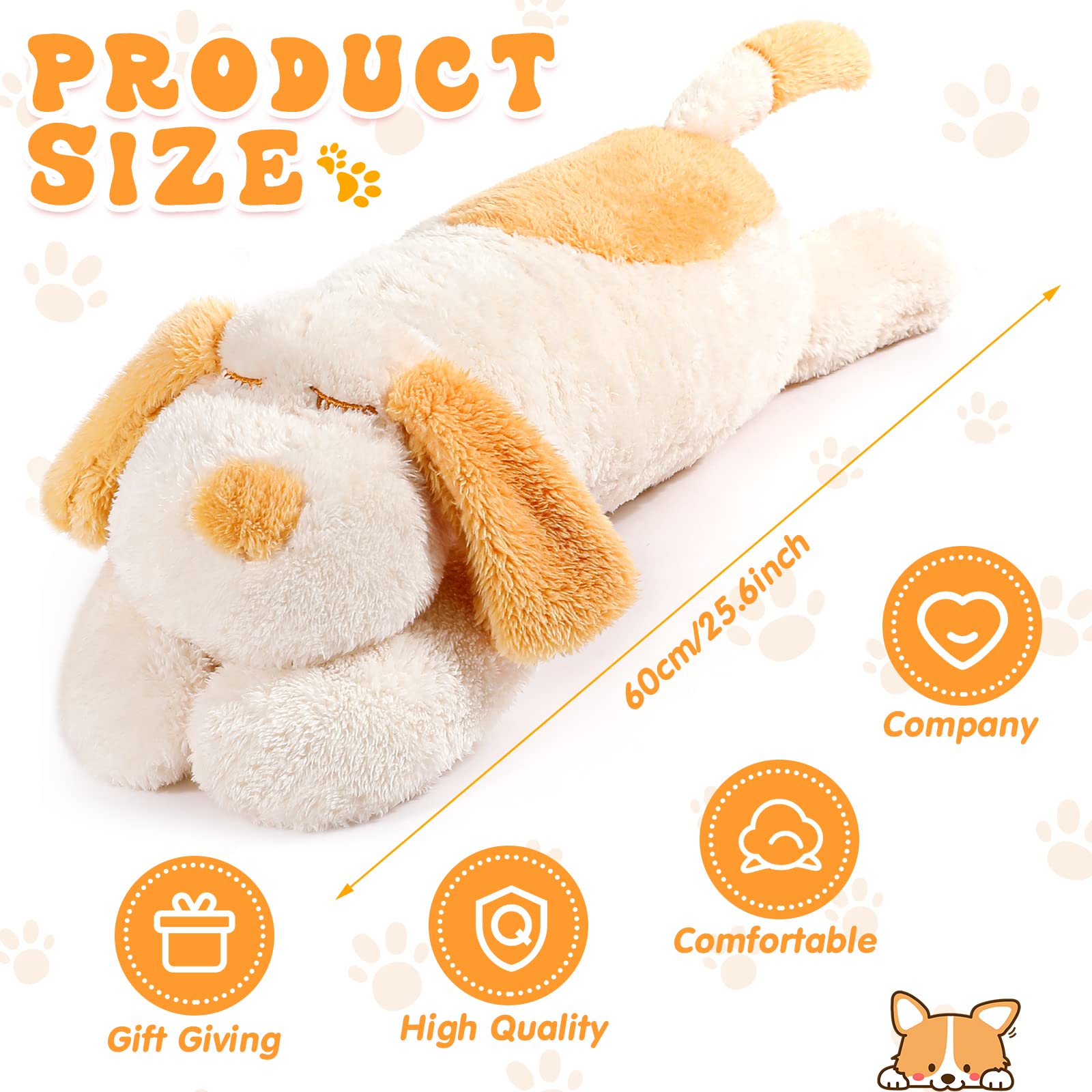 Foto 4 pulgar | Almohada Corporal De Felpa Queekay Long Con Forma De Animal De Peluche Para Perro Shiba Inu - Venta Internacional.