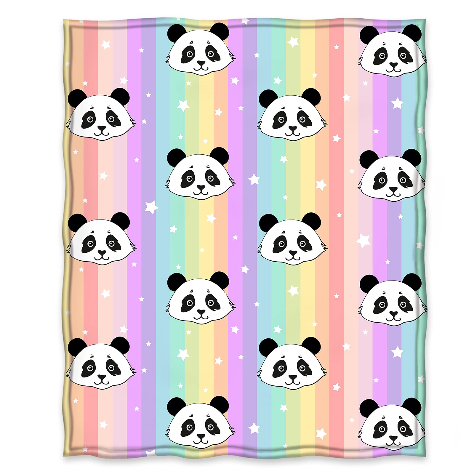 Foto 3 pulgar | Manta Jekeno Cartoon Panda Rainbow 100% Poliéster 50 X 60 Cm - Venta Internacional.