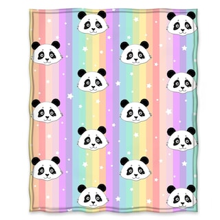 Foto 2 | Manta Jekeno Cartoon Panda Rainbow 100% Poliéster 50 X 60 Cm - Venta Internacional.