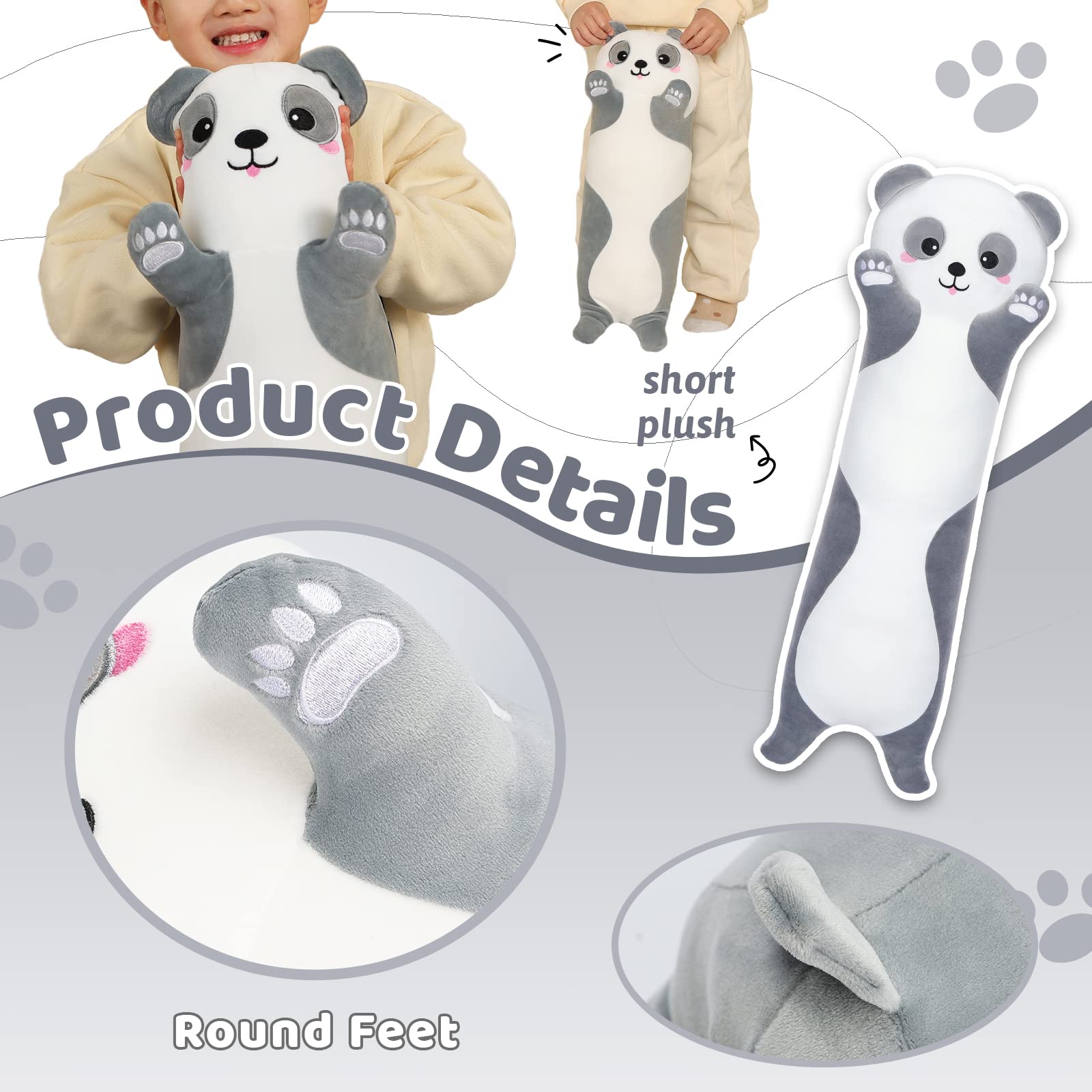 Foto 3 pulgar | Almohada De Peluche Aixini Long Panda Para Niños De 70 Cm - Venta Internacional.