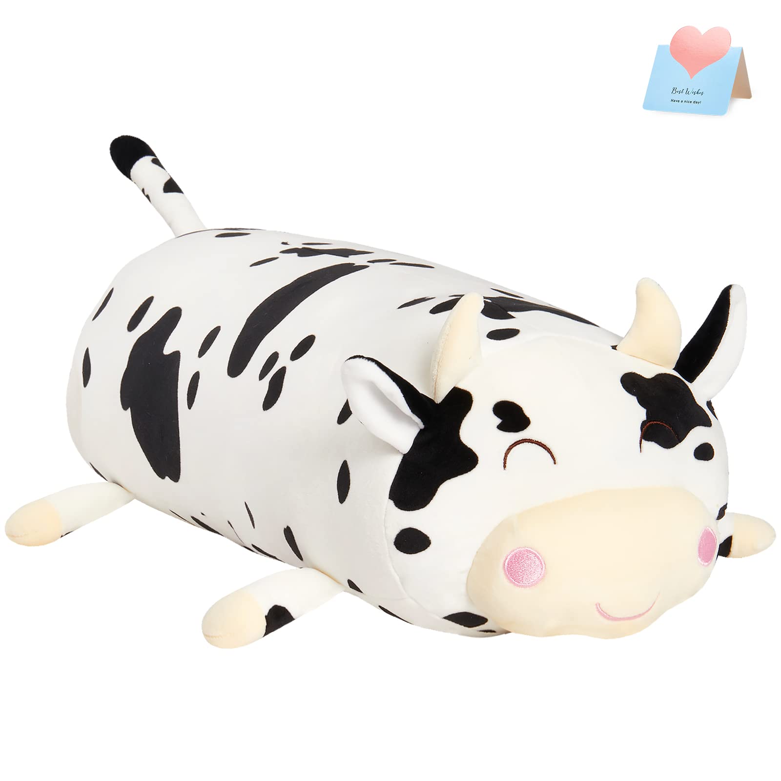 Cojín De Peluche Bstaofy Con Bonito Animal De Peluche De Vaca, 48 Cm, Para Niños - Venta Internacional.