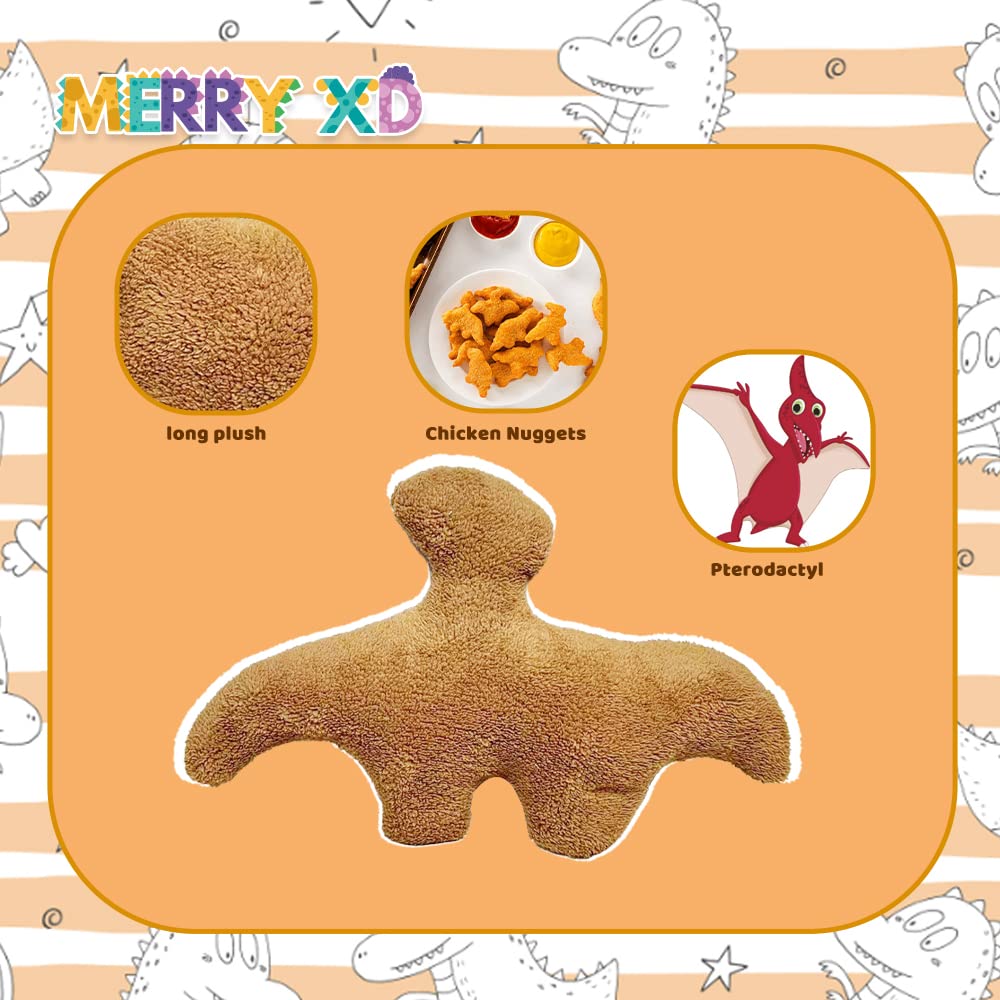 Foto 4 pulgar | Almohada De Felpa Merryxd Dino Nugget 48 Cm Funny Dino Chicken - Venta Internacional.