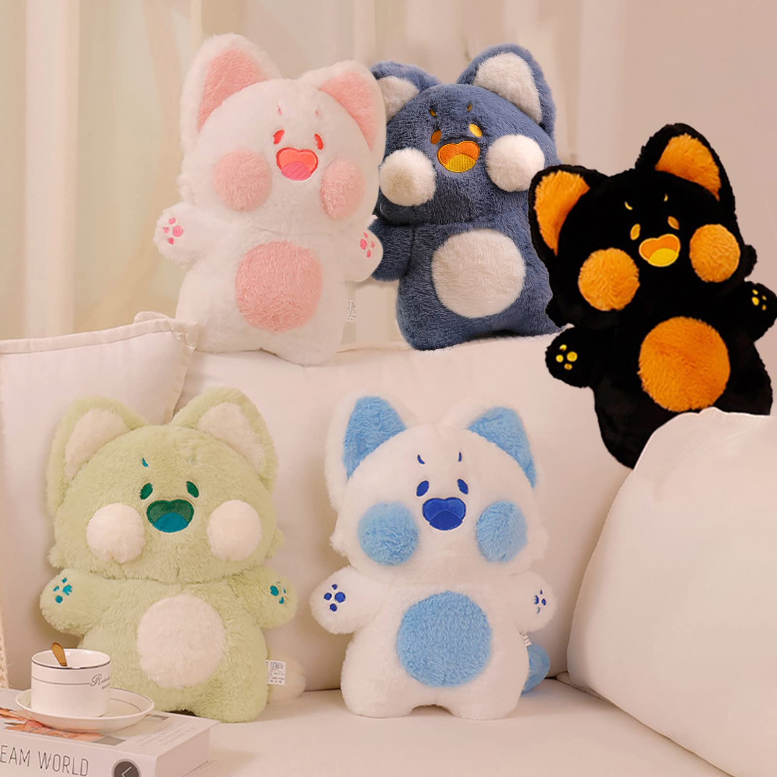 Foto 7 | Almohada De Felpa Con Forma De Gato Peachcat, Bonito Alfiler Con Forma De Animal De Peluche - Venta Internacional.