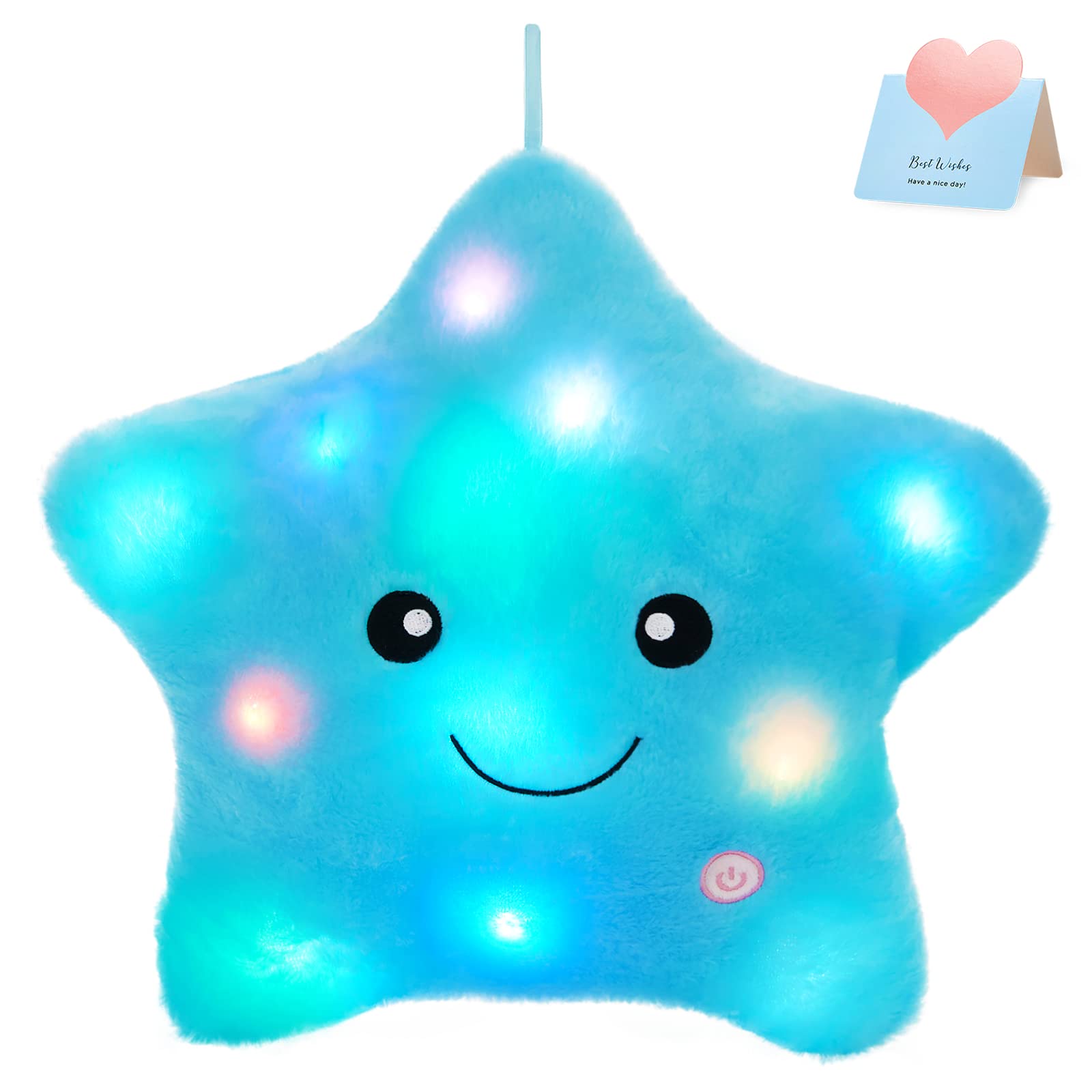 Almohada Led De Felpa Wewill Twinkle Star Light Para Niños De 33 Cm - Venta Internacional. $794