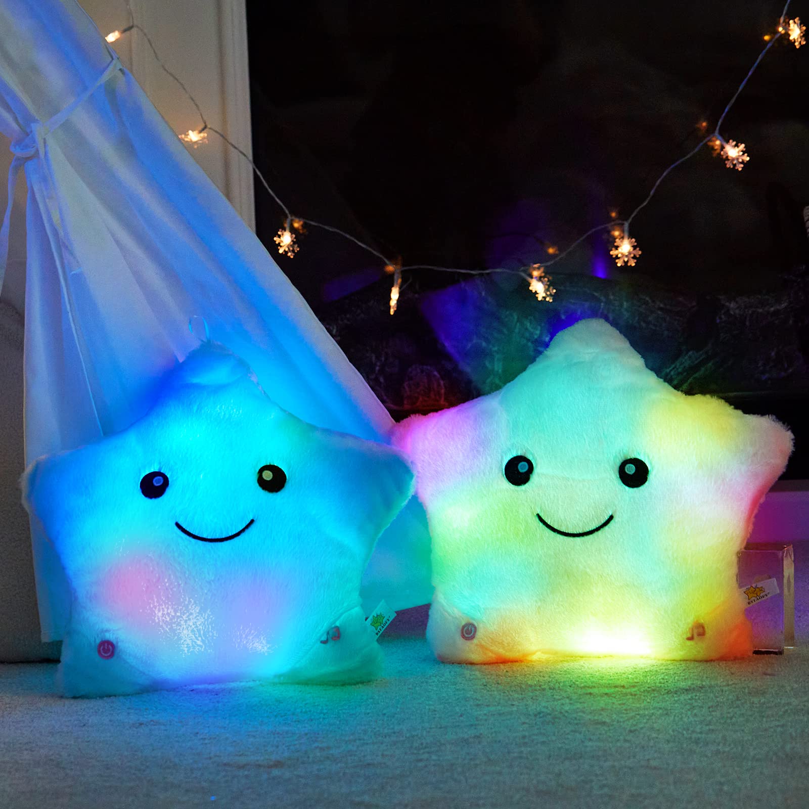 Foto 4 | Almohada Led De Felpa Wewill Twinkle Star Light Para Niños De 33 Cm - Venta Internacional.