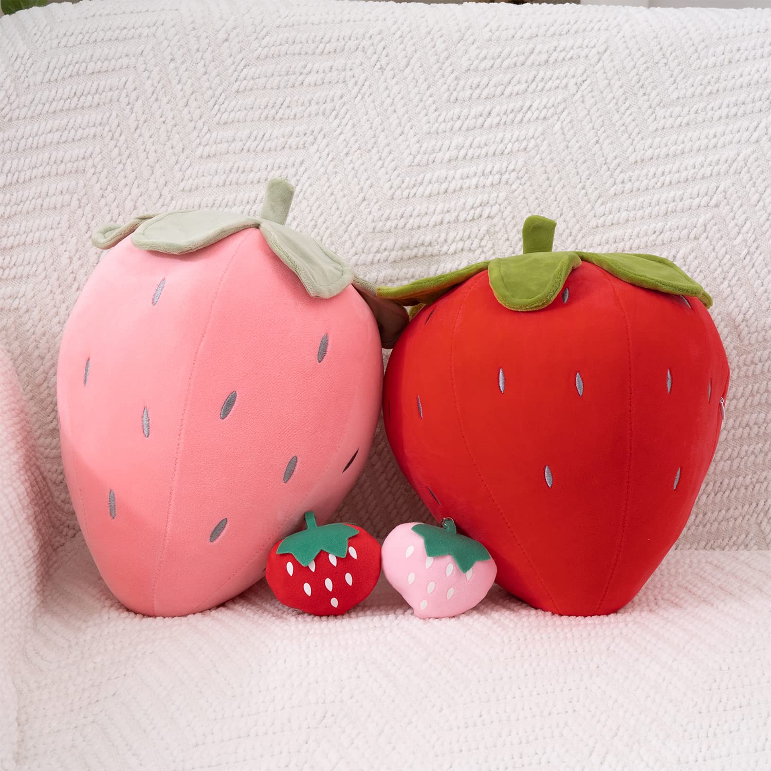 Foto 7 | Set De Juguetes De Peluche Y Llavero Xixisa Strawberry 35 Cm Para Niñas - Venta Internacional.