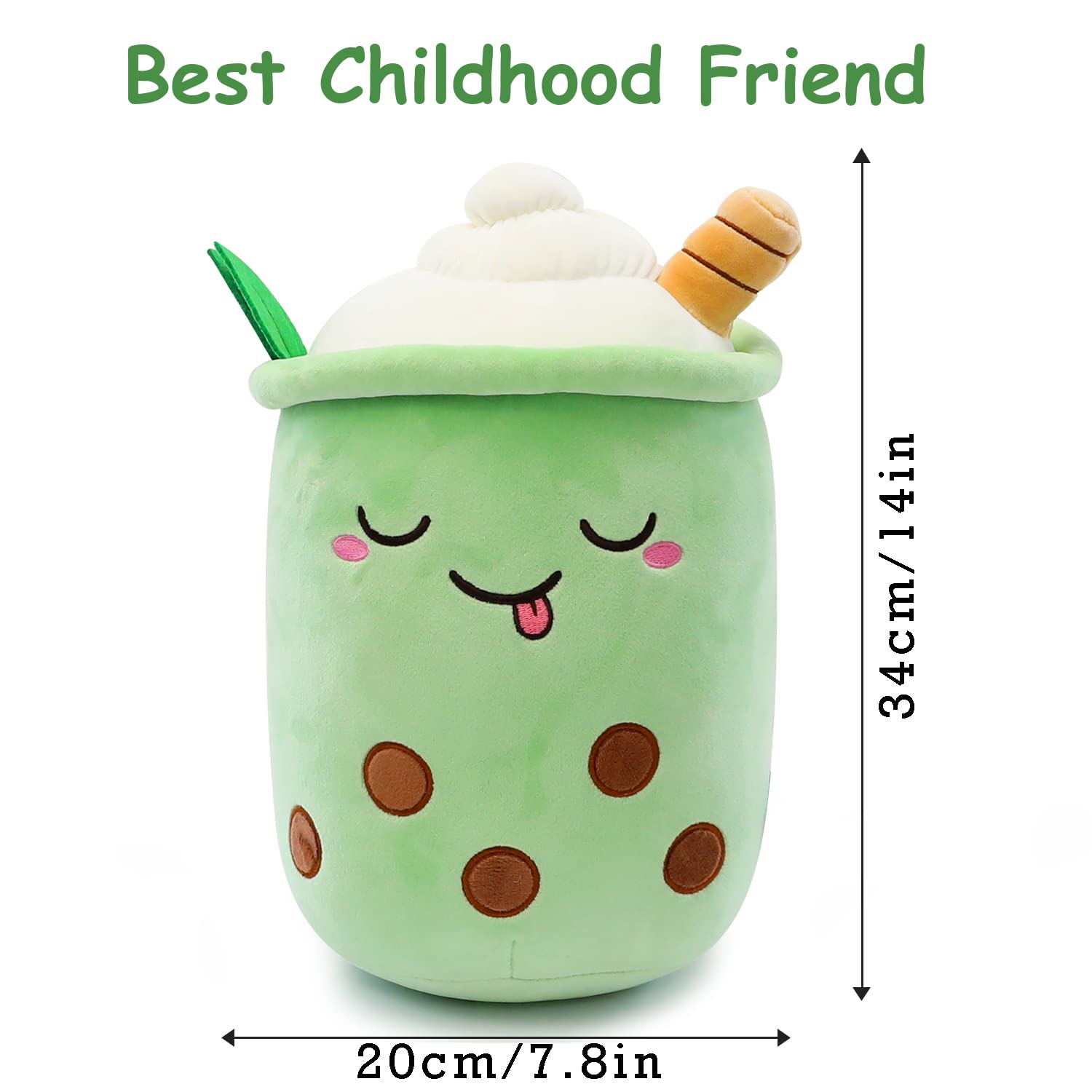 Foto 6 pulgar | Peluche Maikerry Boba Milk Tea Green De 35 Cm Para Niños Y Adultos - Venta Internacional.