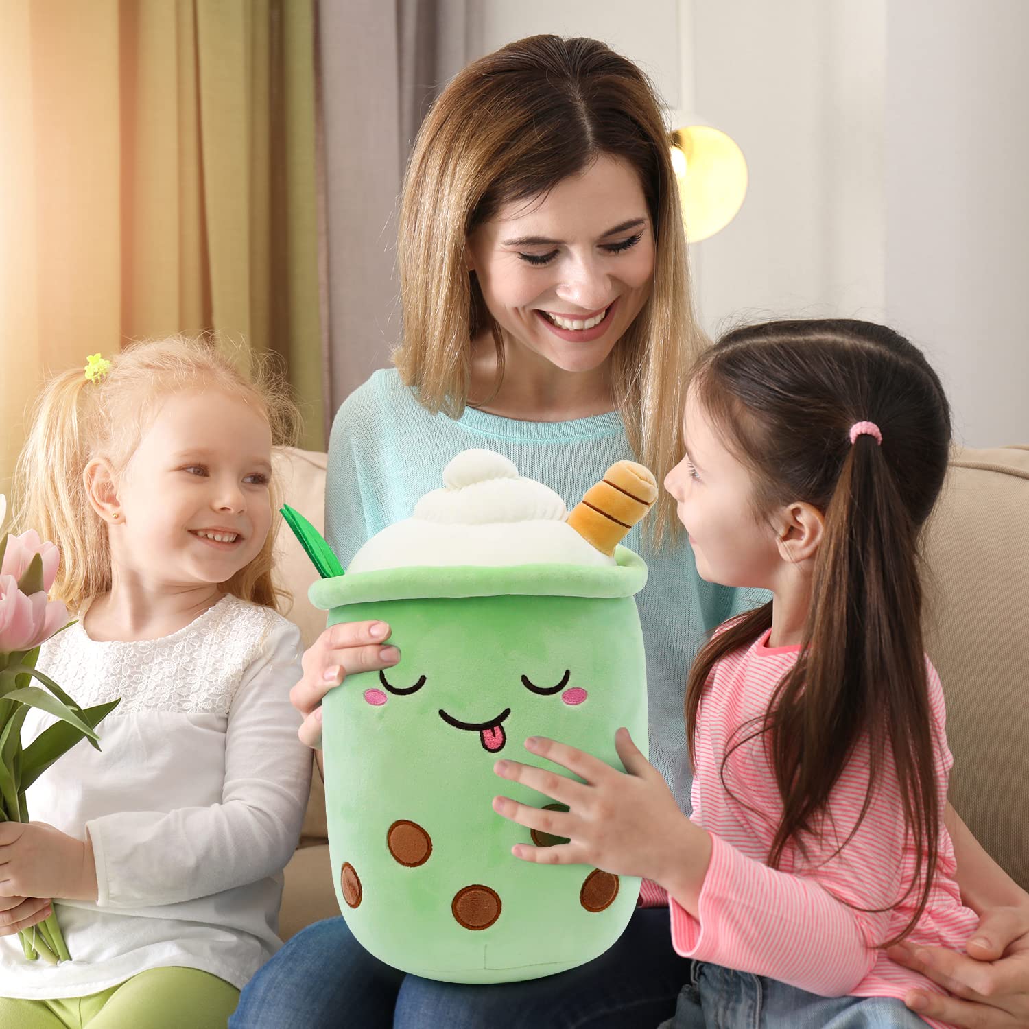 Foto 6 | Peluche Maikerry Boba Milk Tea Green De 35 Cm Para Niños Y Adultos - Venta Internacional.