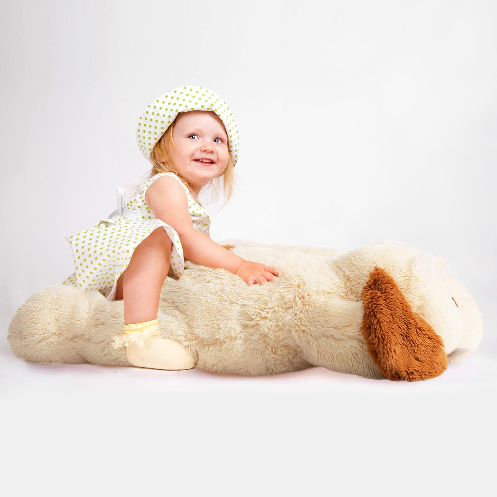 Foto 2 | Almohada De Peluche Para Perros Hollyhome Big Puppy 80 Cm, Color Beige - Venta Internacional.