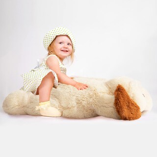 Foto 2 | Almohada De Peluche Para Perros Hollyhome Big Puppy 80 Cm, Color Beige - Venta Internacional.