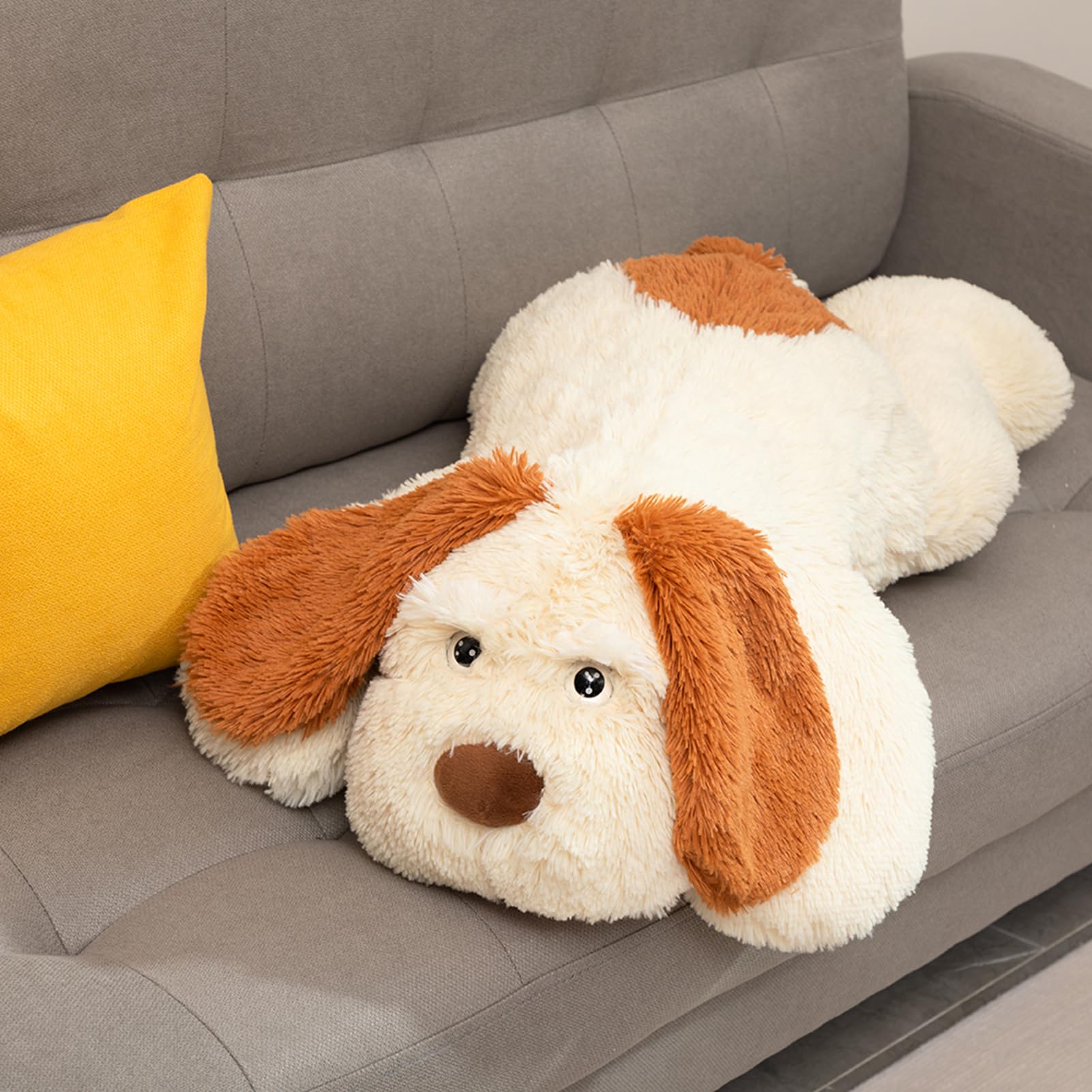 Foto 4 pulgar | Almohada De Peluche Para Perros Hollyhome Big Puppy 80 Cm, Color Beige - Venta Internacional.