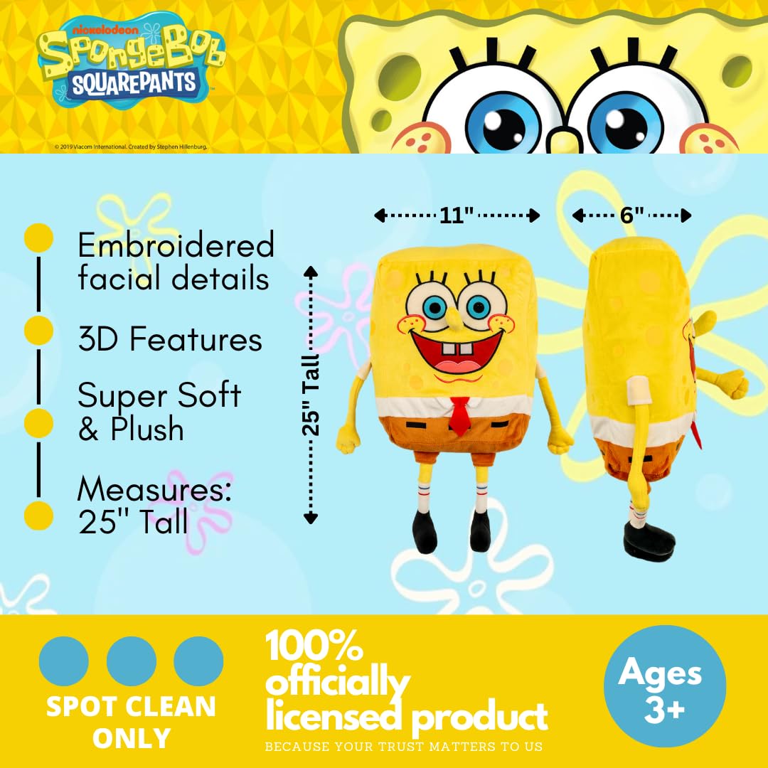 Foto 2 | Pañuelo De Peluche Cuddle Pillow Buddy Franco Bob Esponja - Venta Internacional.