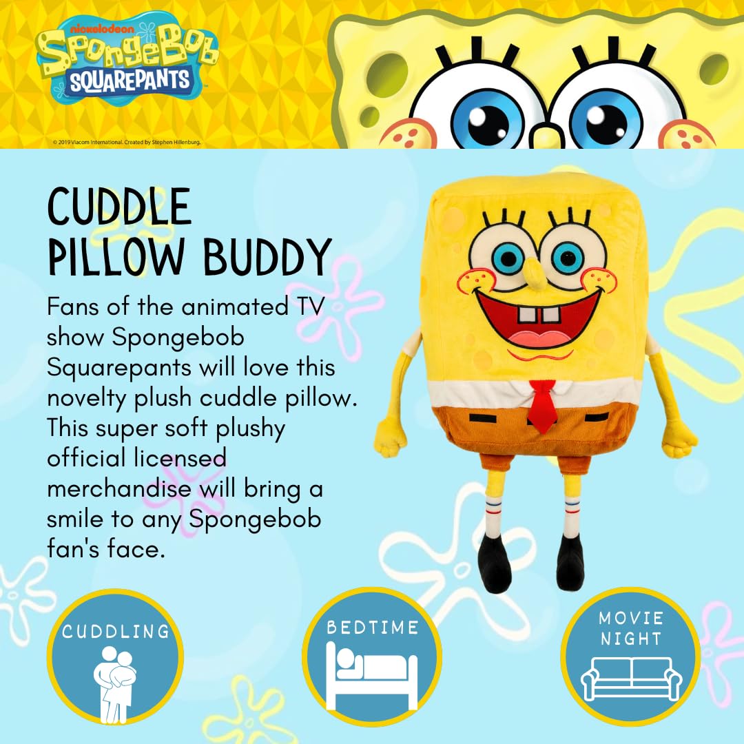 Foto 4 pulgar | Pañuelo De Peluche Cuddle Pillow Buddy Franco Bob Esponja - Venta Internacional.