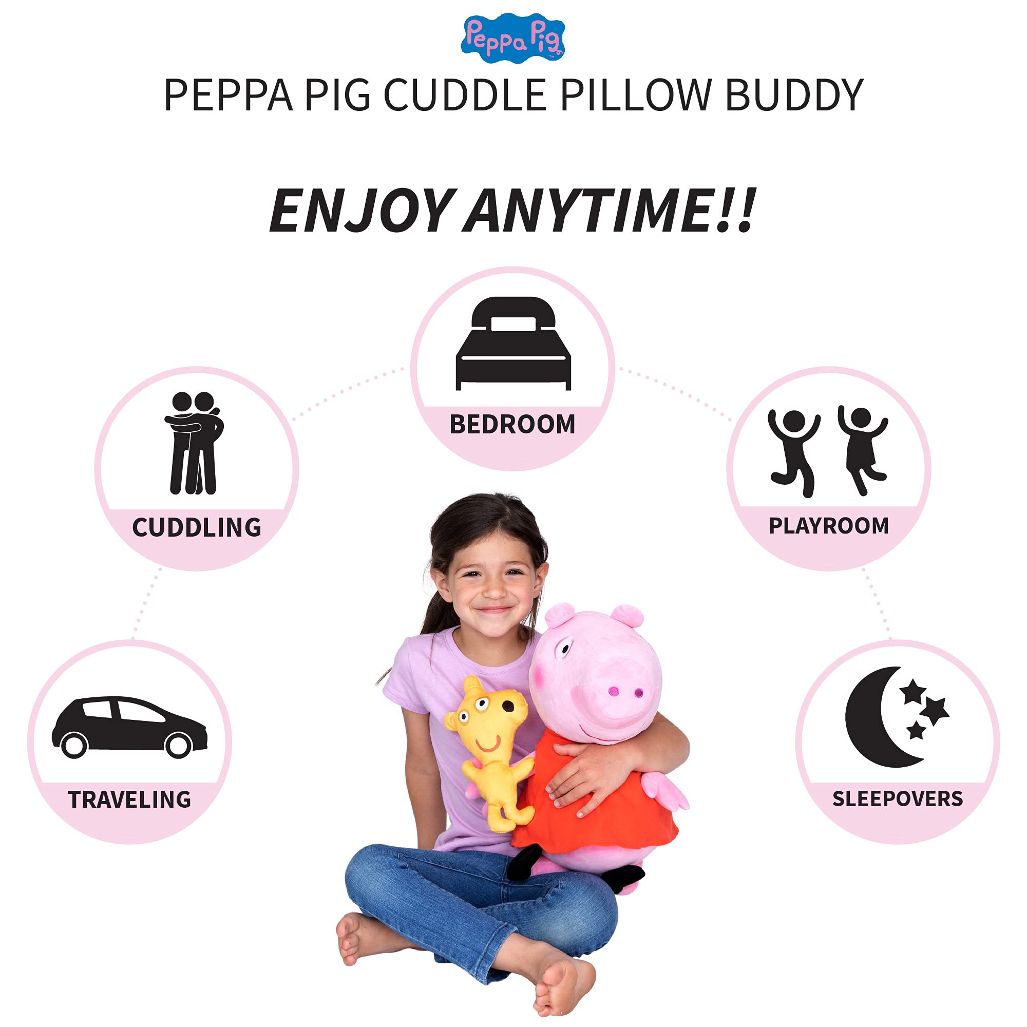 Foto 4 pulgar | Cuddle Pillow Buddy Franco Peppa Pig Con Ropa De Cama Infantil Teddy - Venta Internacional.