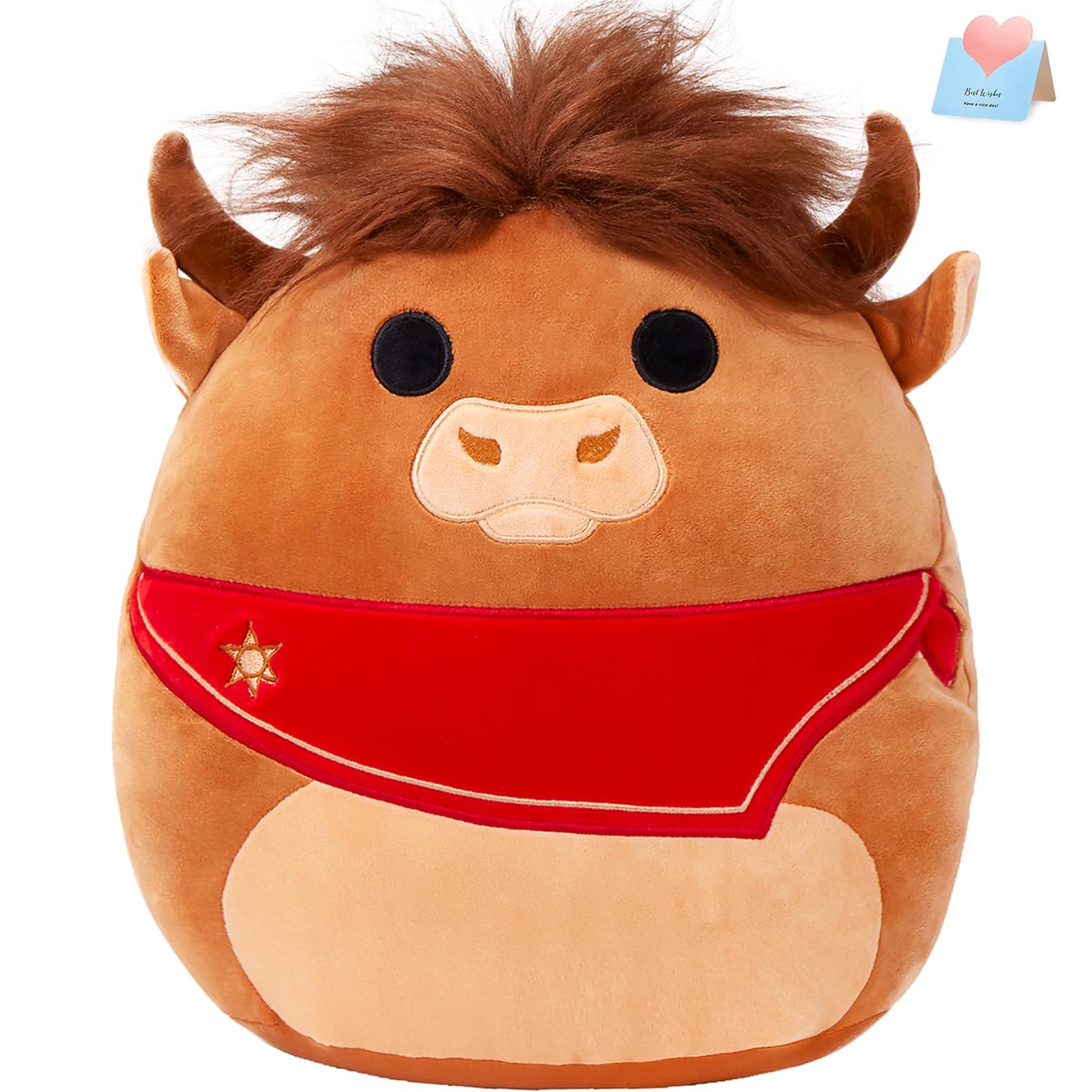 Foto 2 pulgar | Almohada De Felpa Bstaofy De Las Tierras Altas Escocesas Con Forma De Vaca, Vaquero Y Yak, 33 Cm - Venta Internacional.