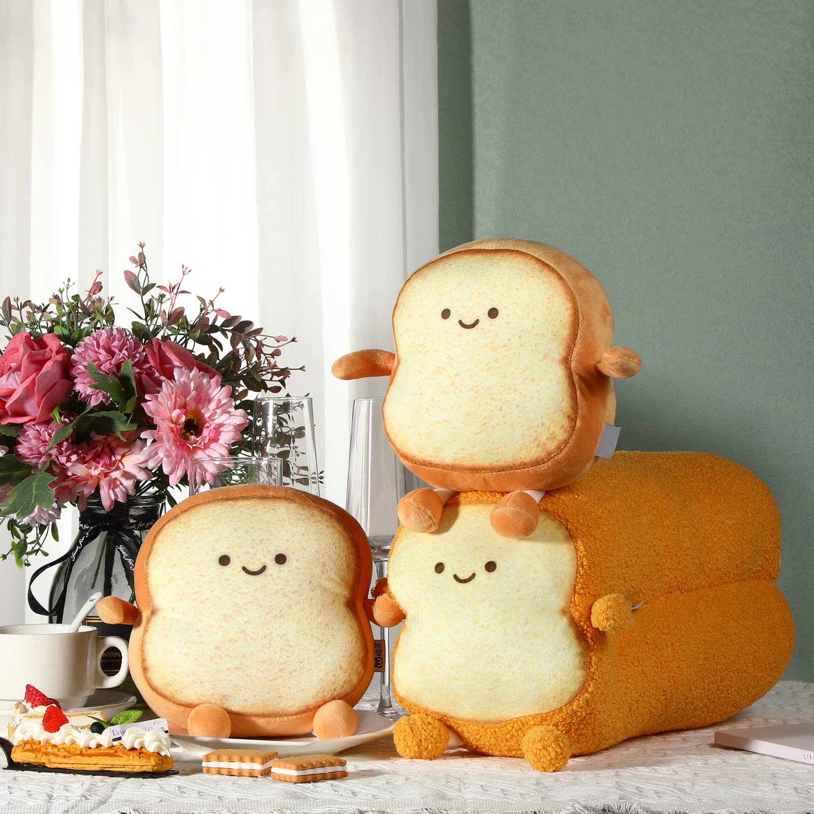 Foto 4 | Pan Tostado Para El Día De San Valentín De Peluche Pillow Yookeer, 3 Unidades - Venta Internacional.