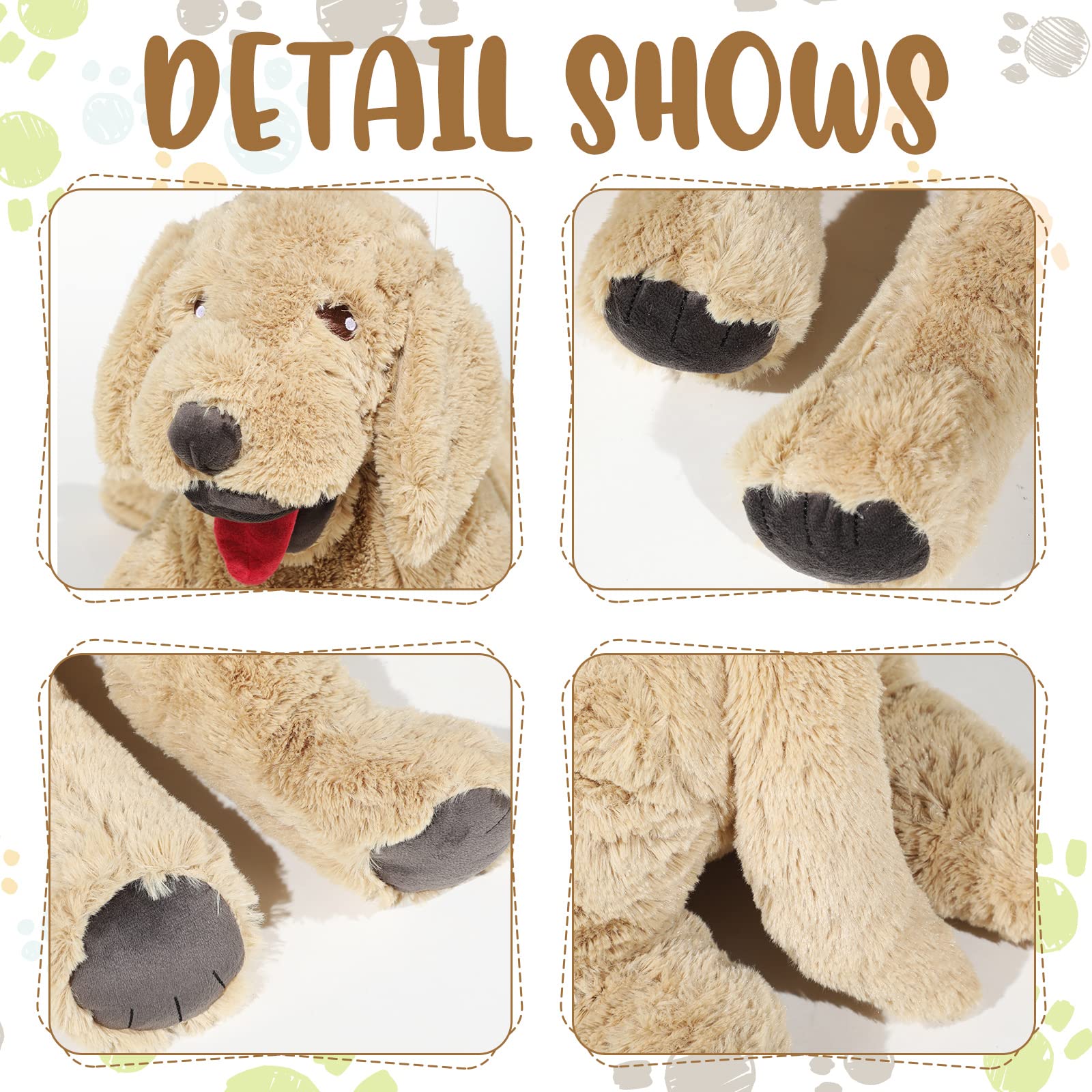 Foto 5 pulgar | Peluche Geosar Dog Labrador Fluffy, 85 Cm, Dorado - Venta Internacional.