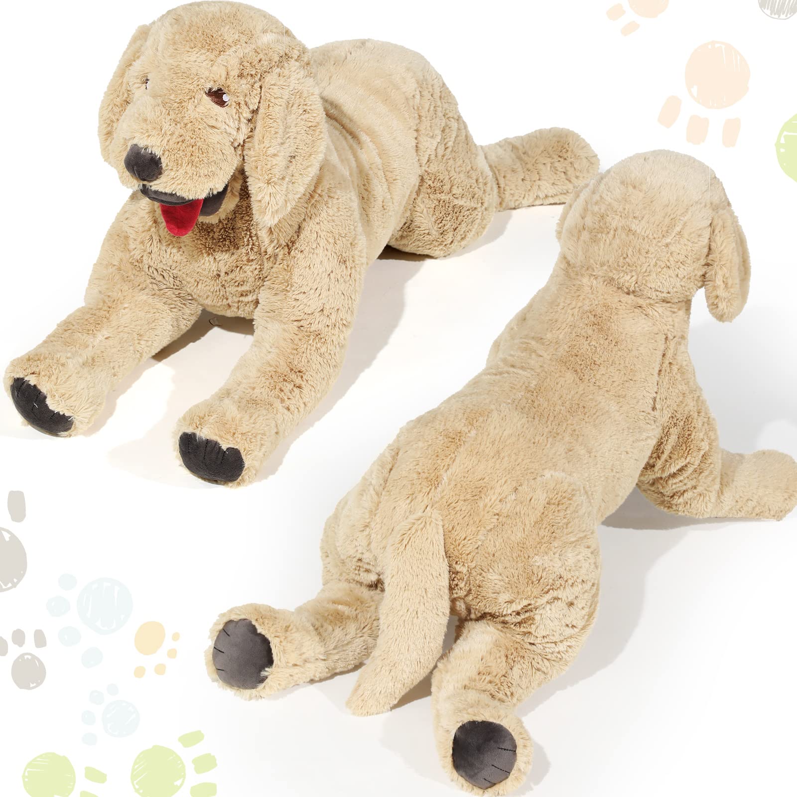 Foto 5 | Peluche Geosar Dog Labrador Fluffy, 85 Cm, Dorado - Venta Internacional.