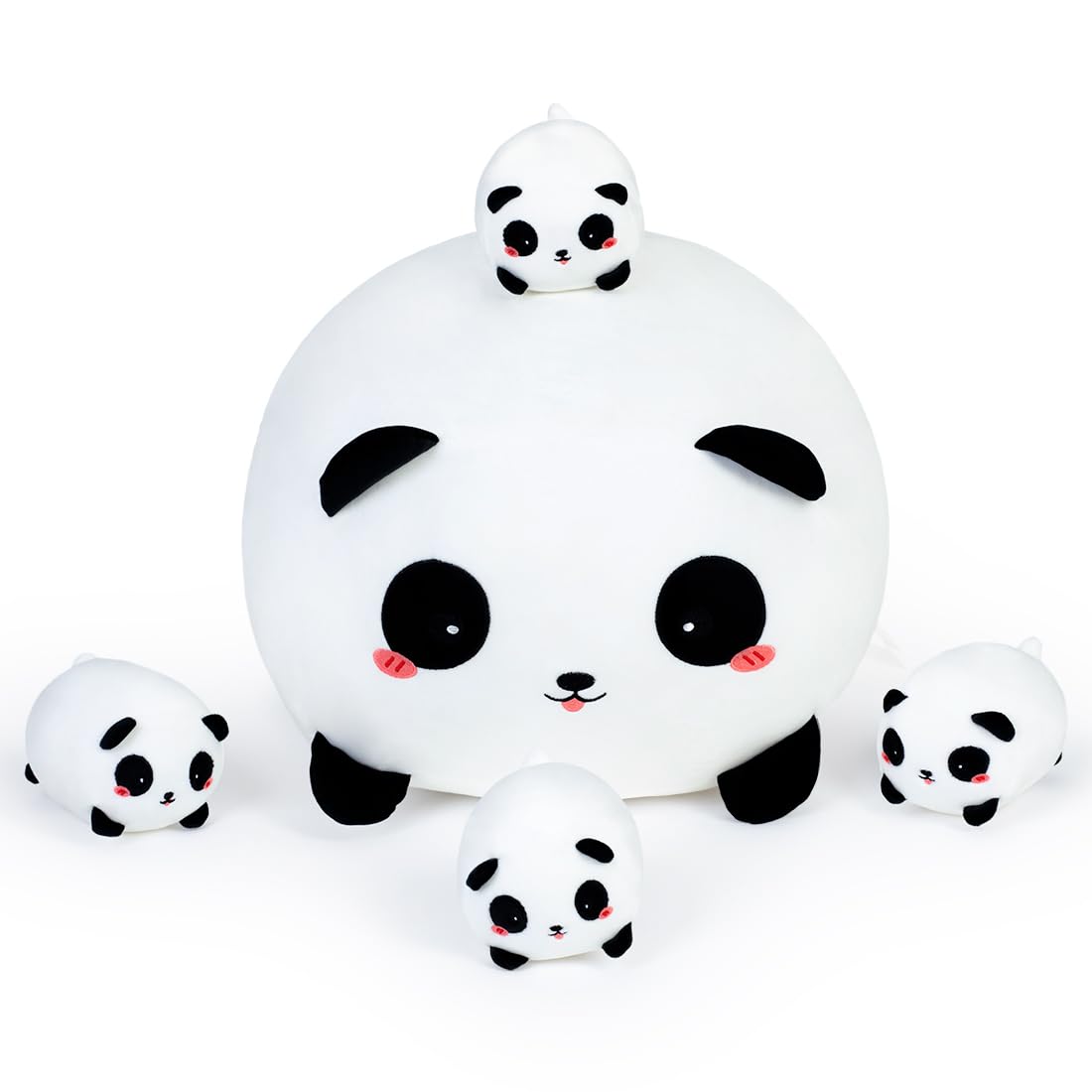 Foto 3 pulgar | Peluche Snowolf Panda Mommy Con 4 Piezas Para Bebés Pequeños De 40 Cm - Venta Internacional.