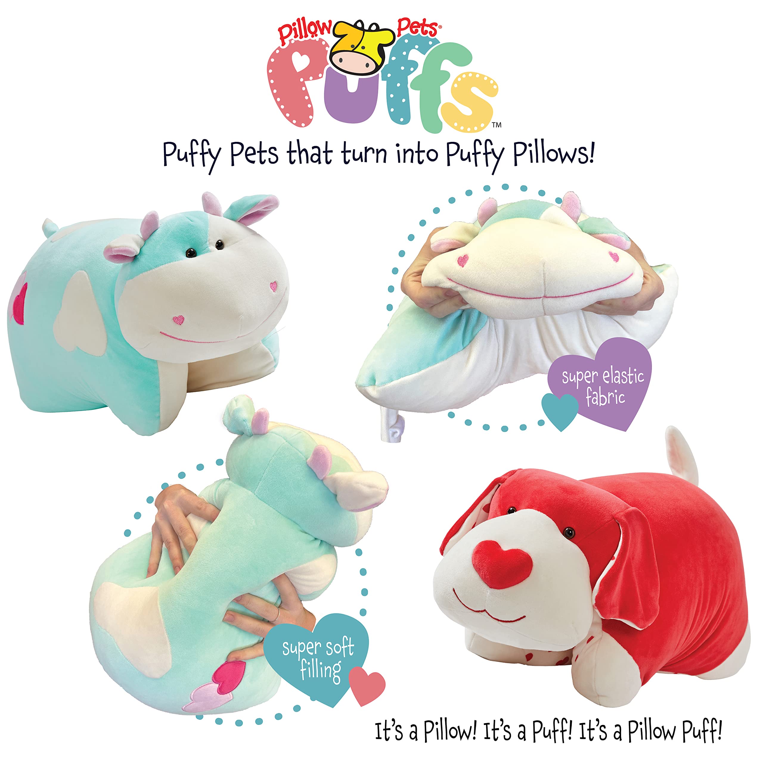 Foto 3 pulgar | Peluche Pillow Pets Puffs Pippa Pup Que Se Despliega En Forma De Pastilla - Venta Internacional.