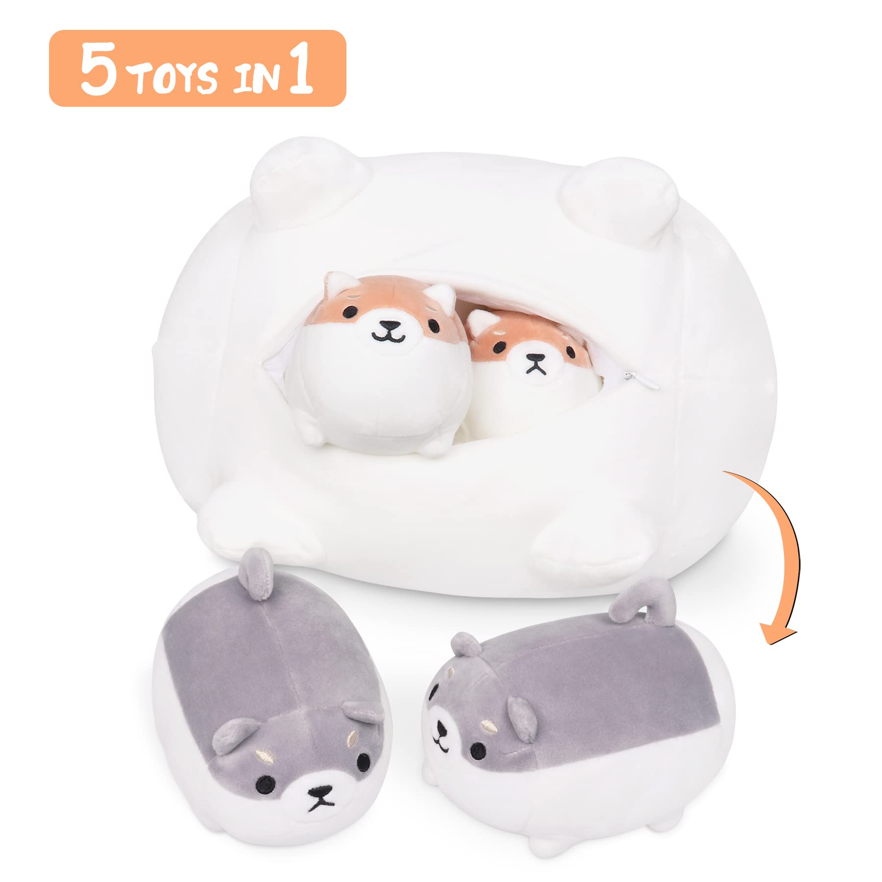 Foto 2 | Peluche Auspicious Beginning Shiba Inu Corgi Family X5 - Venta Internacional.