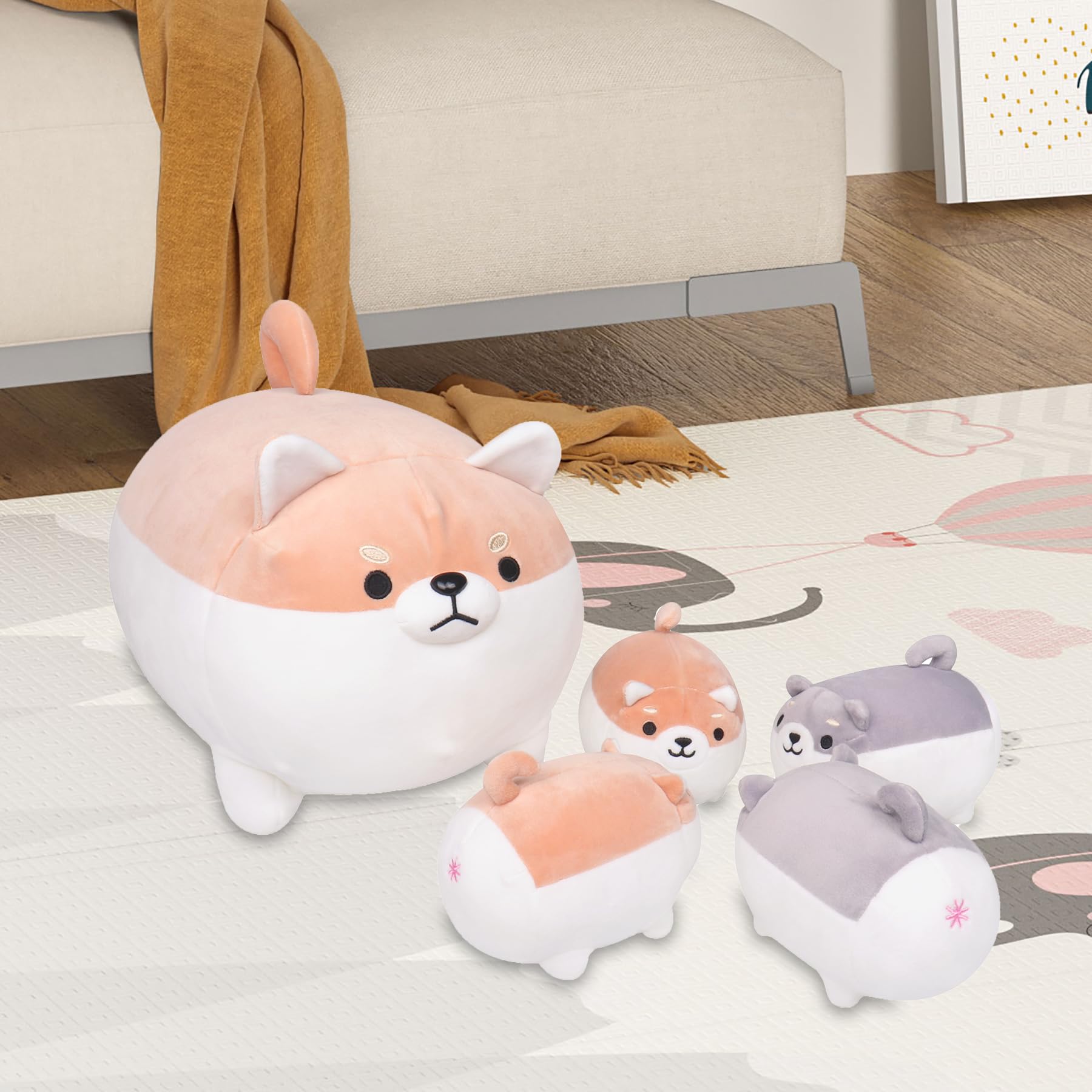 Foto 6 pulgar | Peluche Auspicious Beginning Shiba Inu Corgi Family X5 - Venta Internacional.