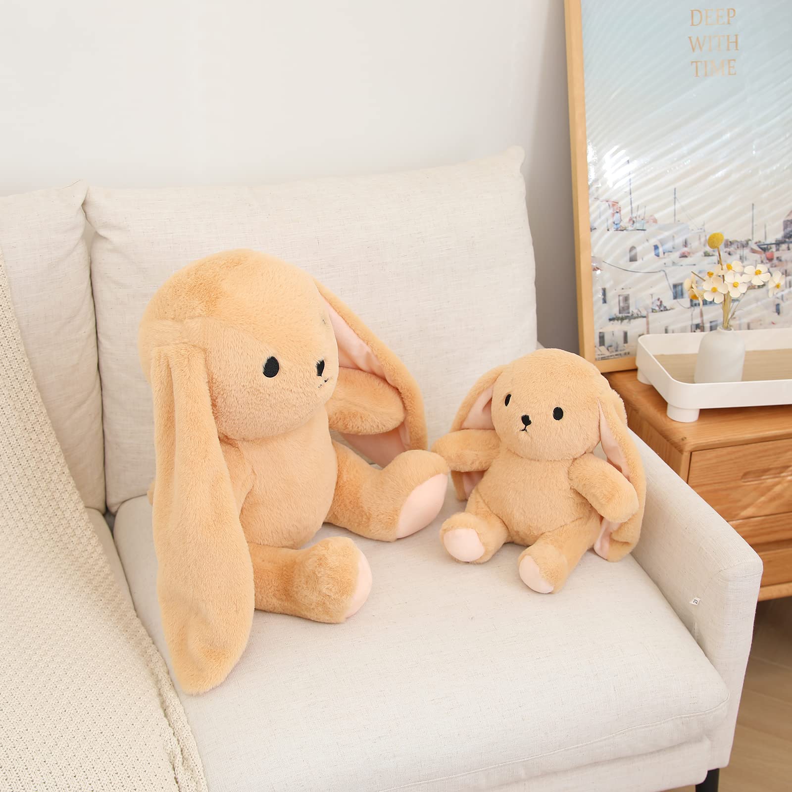 Foto 4 pulgar | Almohada De Peluche Sqeqe Bunny Plushie Para Niños De 20 Cm, Color Caqui - Venta Internacional.