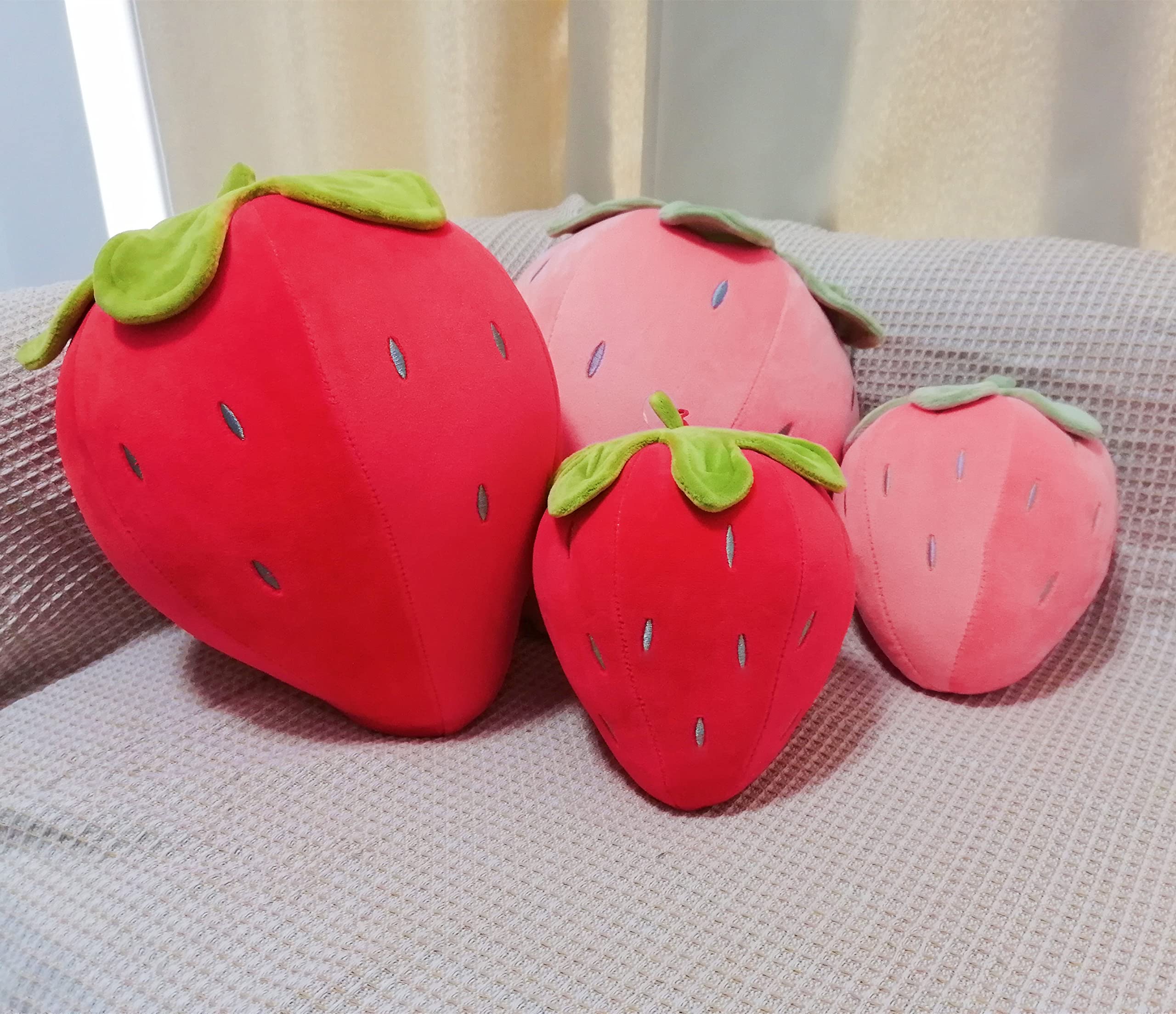 Foto 7 pulgar | Juego De Almohadas De Felpa Xixisa Strawberry Para Niños Y Niñas - Venta Internacional.