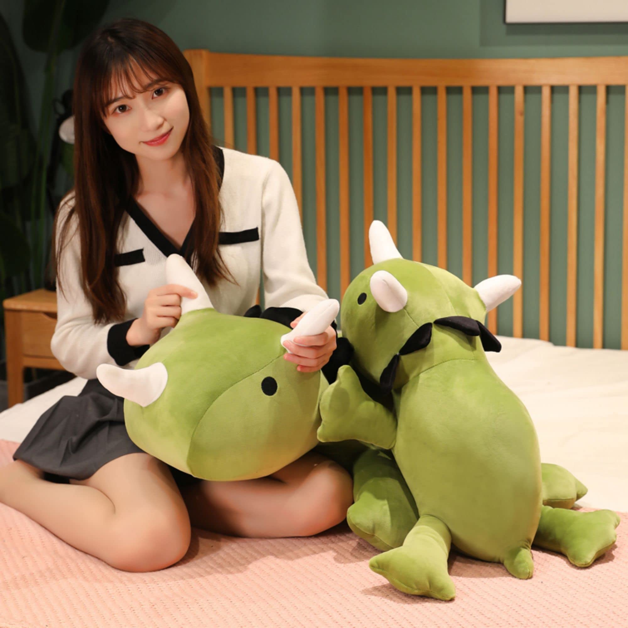 Foto 5 | Peluche De Dinosaurio Pesado Sqeqe, Verde, 25 Cm, Para Niños Y Adultos - Venta Internacional.