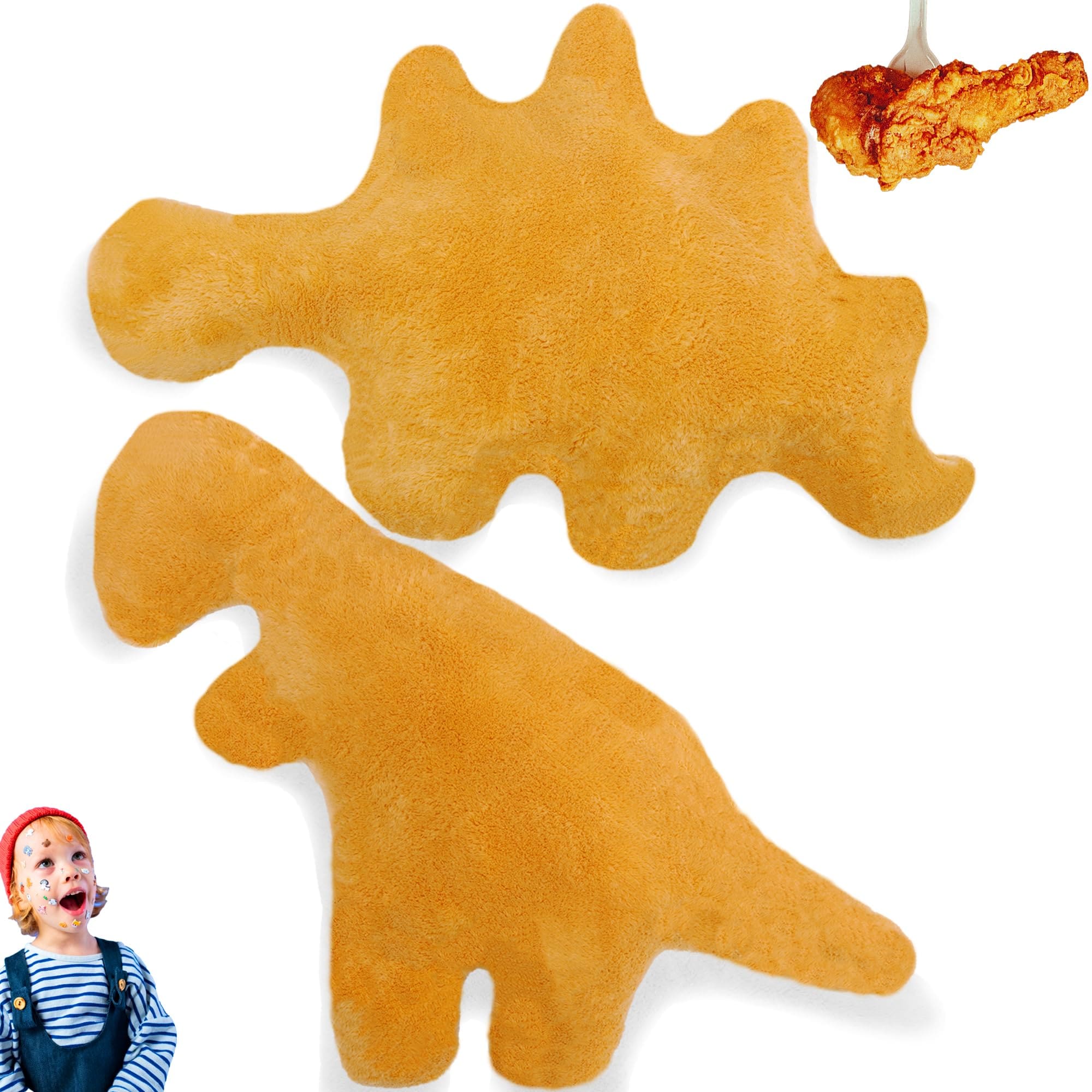 Almohada De Peluche Ml.enjoy Dino Chicken Nugget De 48 Cm Para Niños - Venta Internacional. $937