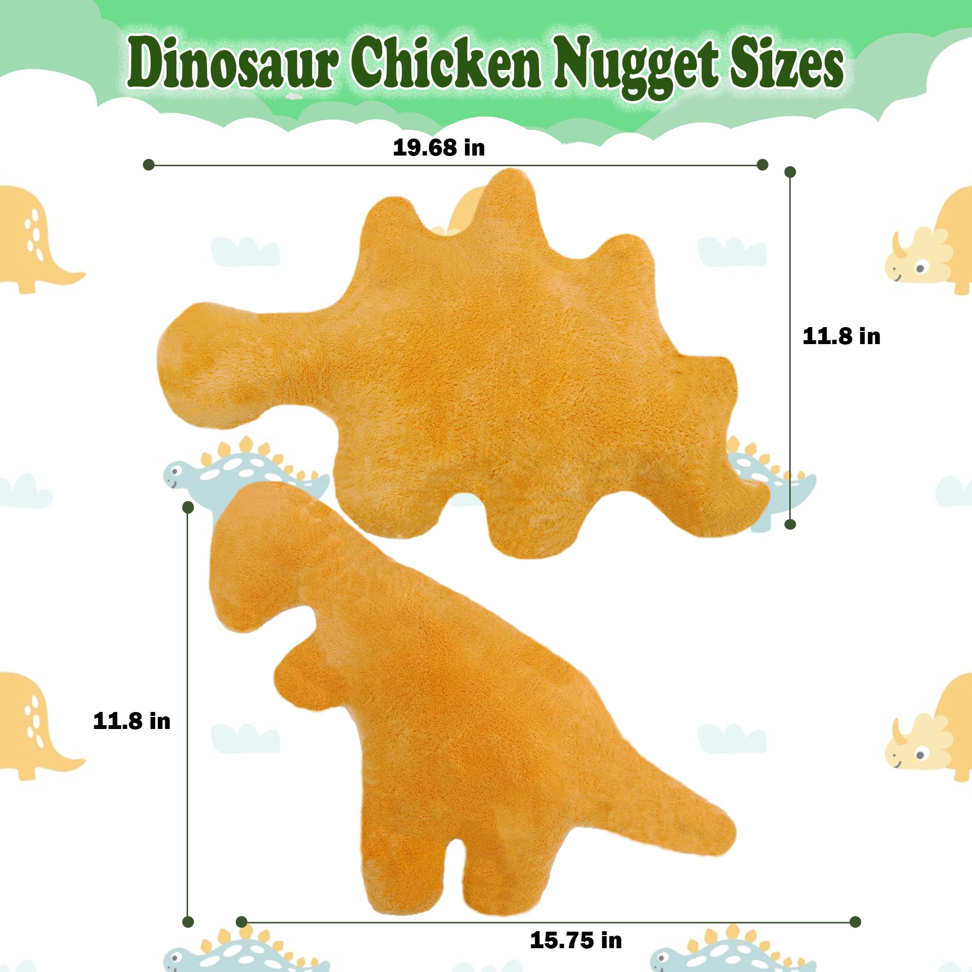 Foto 3 pulgar | Almohada De Peluche Ml.enjoy Dino Chicken Nugget De 48 Cm Para Niños - Venta Internacional.