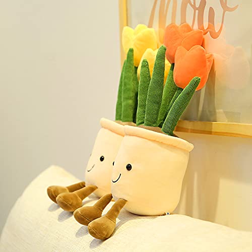 Foto 7 | Almohada De Peluche Auluda Tulip, 32 Cm, Para Macetas, Color Naranja - Venta Internacional.