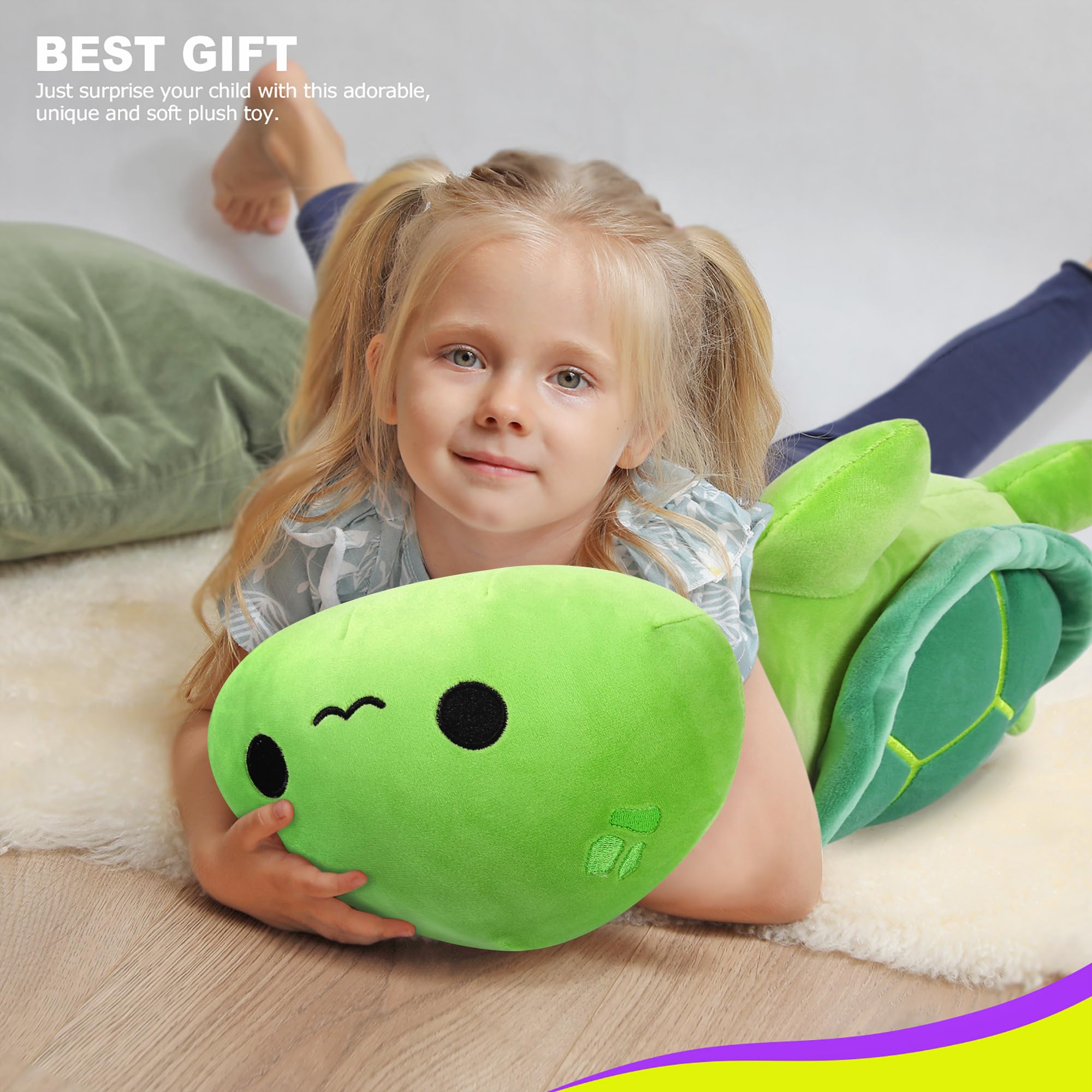 Foto 8 pulgar | Almohada Onsoyours De Peluche Con Forma De Tortuga Y Salamandra, 33 Cm - Venta Internacional.