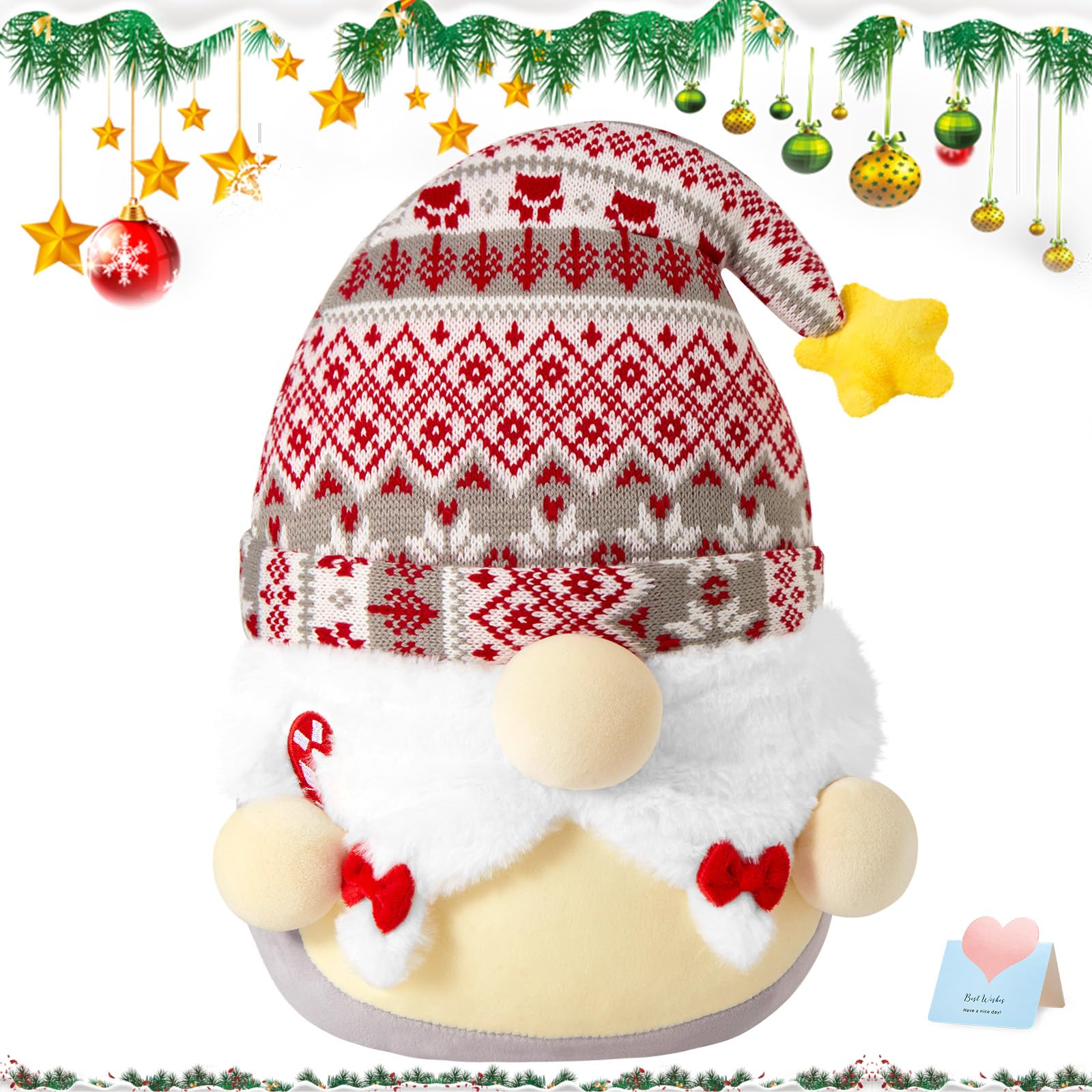 Foto 2 pulgar | Almohada De Felpa Wewill Christmas Gnome De 30 Cm Para Niños Pequeños - Venta Internacional.