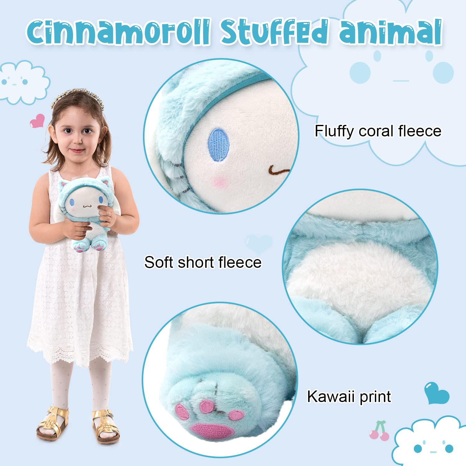 Foto 5 pulgar | Muñeco De Peluche Maikerry Cinnamoroll 20 Cm Blue Anime Para Niños - Venta Internacional.