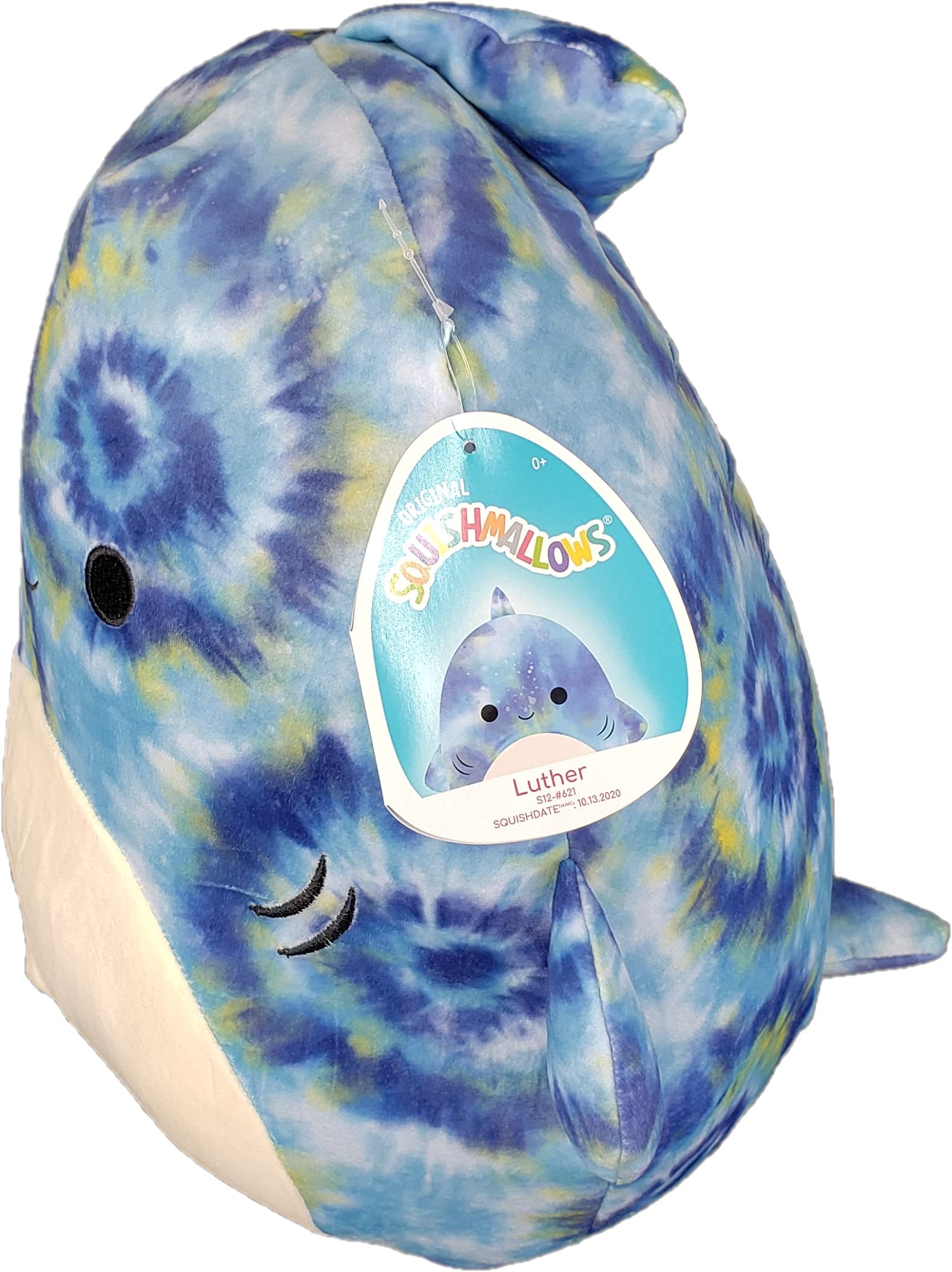 Foto 3 pulgar | Peluche Squishmallow Kellytoys Luther The Blue Tie Dye Sha - Venta Internacional.