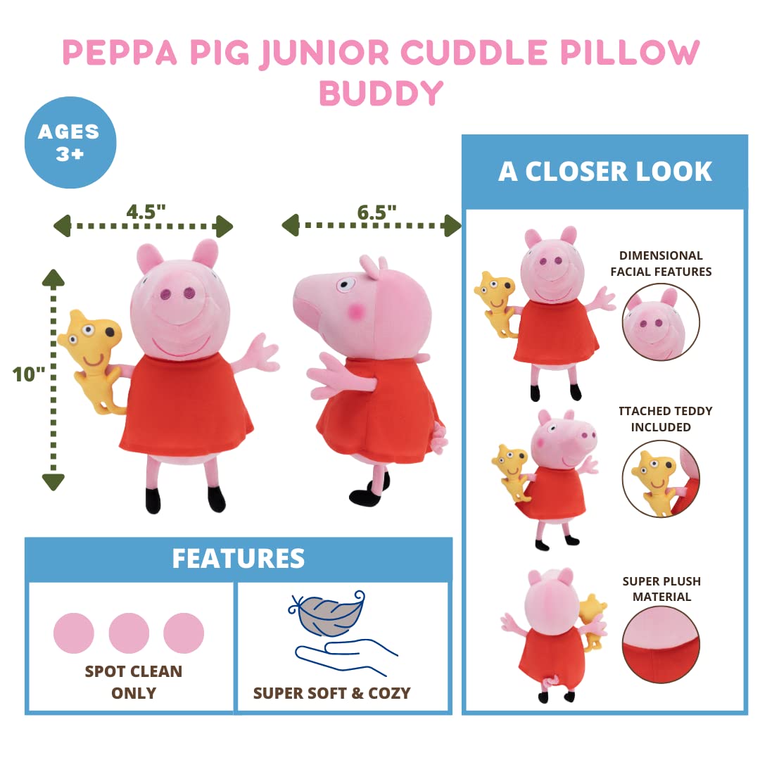 Foto 4 pulgar | Almohada Cuddle Pillow Buddy Franco Peppa Pig De Peluche Suave Para Niños - Venta Internacional.