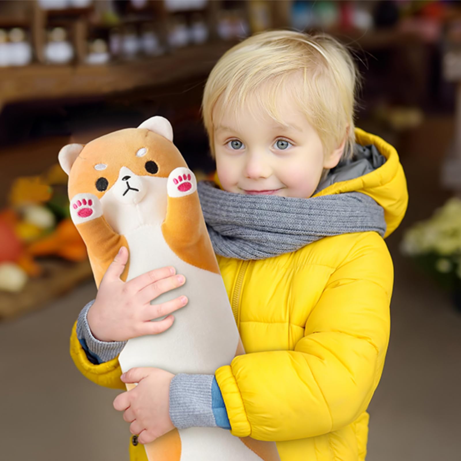 Foto 2 | Almohada Larga De Peluche Para Perros Con Forma De Melocotón Y Gato Shiba Inu Corgi, Anime - Venta Internacional.