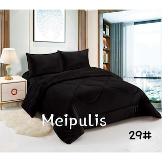 Foto 1 | Funda De Invierno De Felpa Chiporro Para 2 Asientos, Color Negro, 230 Cm X 250 Cm - Venta Internacional.