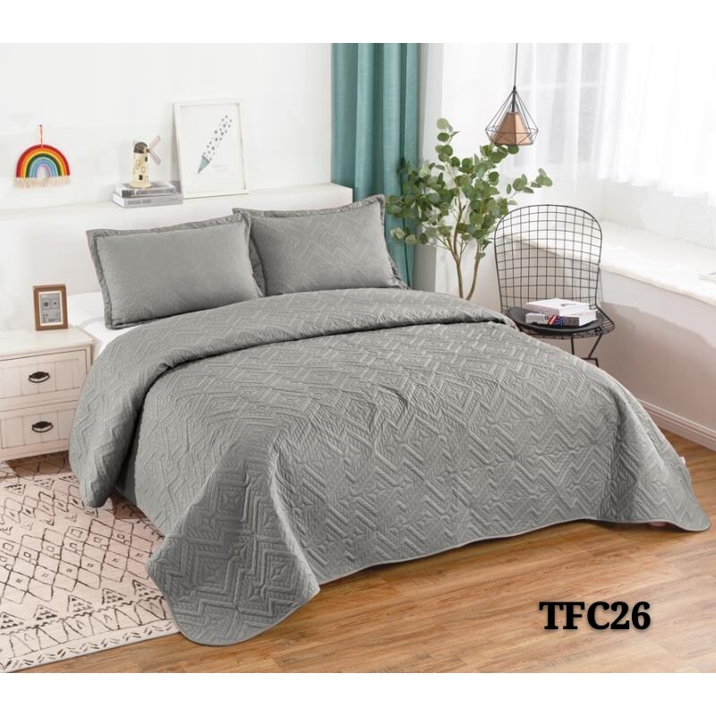 Funda De Cama De Verano Para 2 Plazas, Poliéster Gris, 230 X 250 Cm - Venta Internacional. $1,082