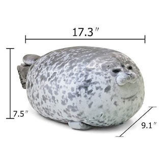 Foto 3 | Cojín De Felpa Seal Animal Para Niños, Color Gris - Venta Internacional.