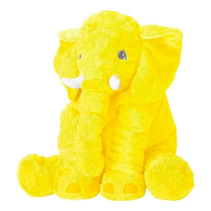 Almohada De Felpa Con Forma De Elefante Amarillo 50x20 Cm - Venta Internacional. $1,641