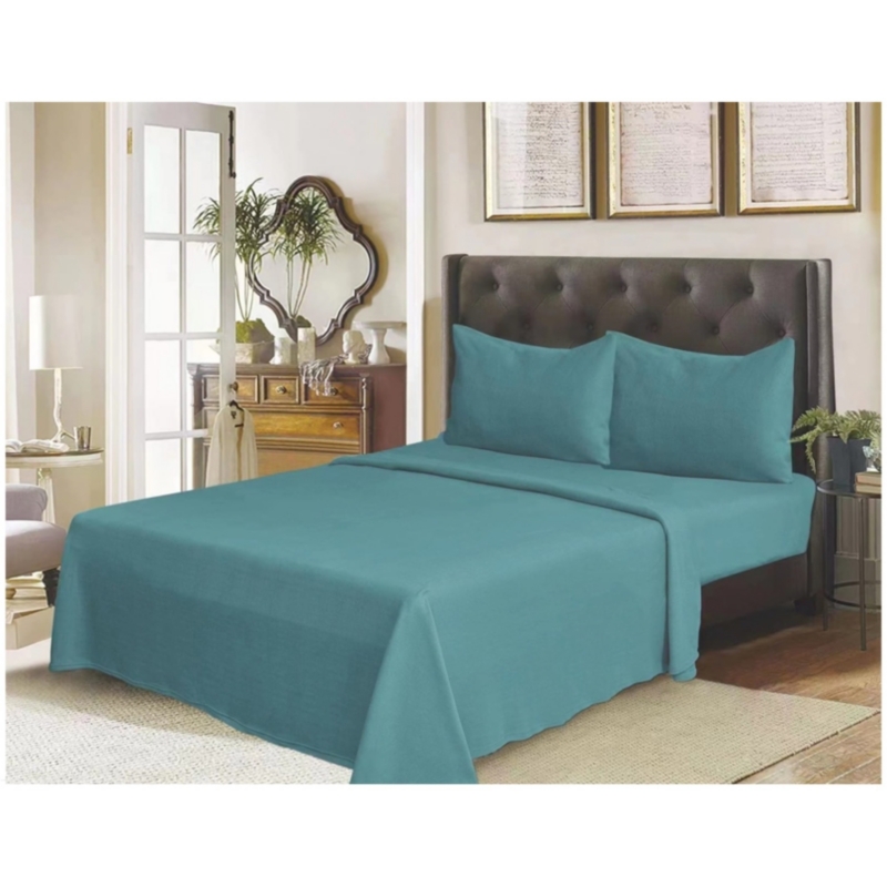 Juego De Cama Polar Savannas De 2 Plazas De Color Turquesa - Venta Internacional.