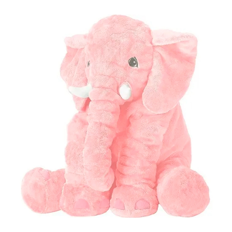 Foto 2 pulgar | Almohada De Felpa Rosa Con Forma De Elefante 50x20 Cm - Venta Internacional.