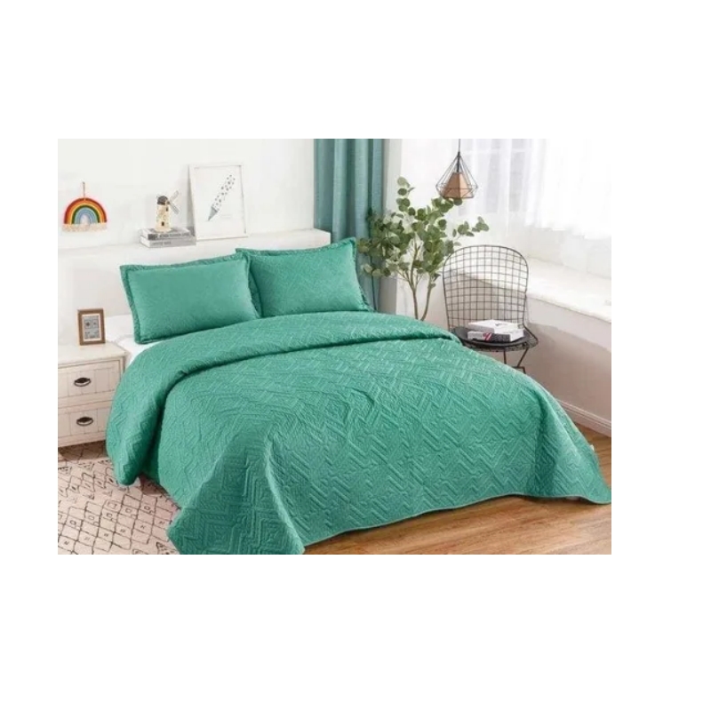 Foto 2 pulgar | Funda De Cama Para Verano, 2 Plazas, Poliéster Verde - Venta Internacional.