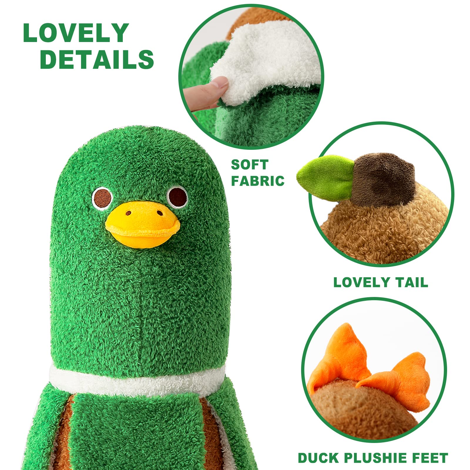 Foto 3 pulgar | Almohada de Peluche con Forma de Pato Verde - Venta Internacional