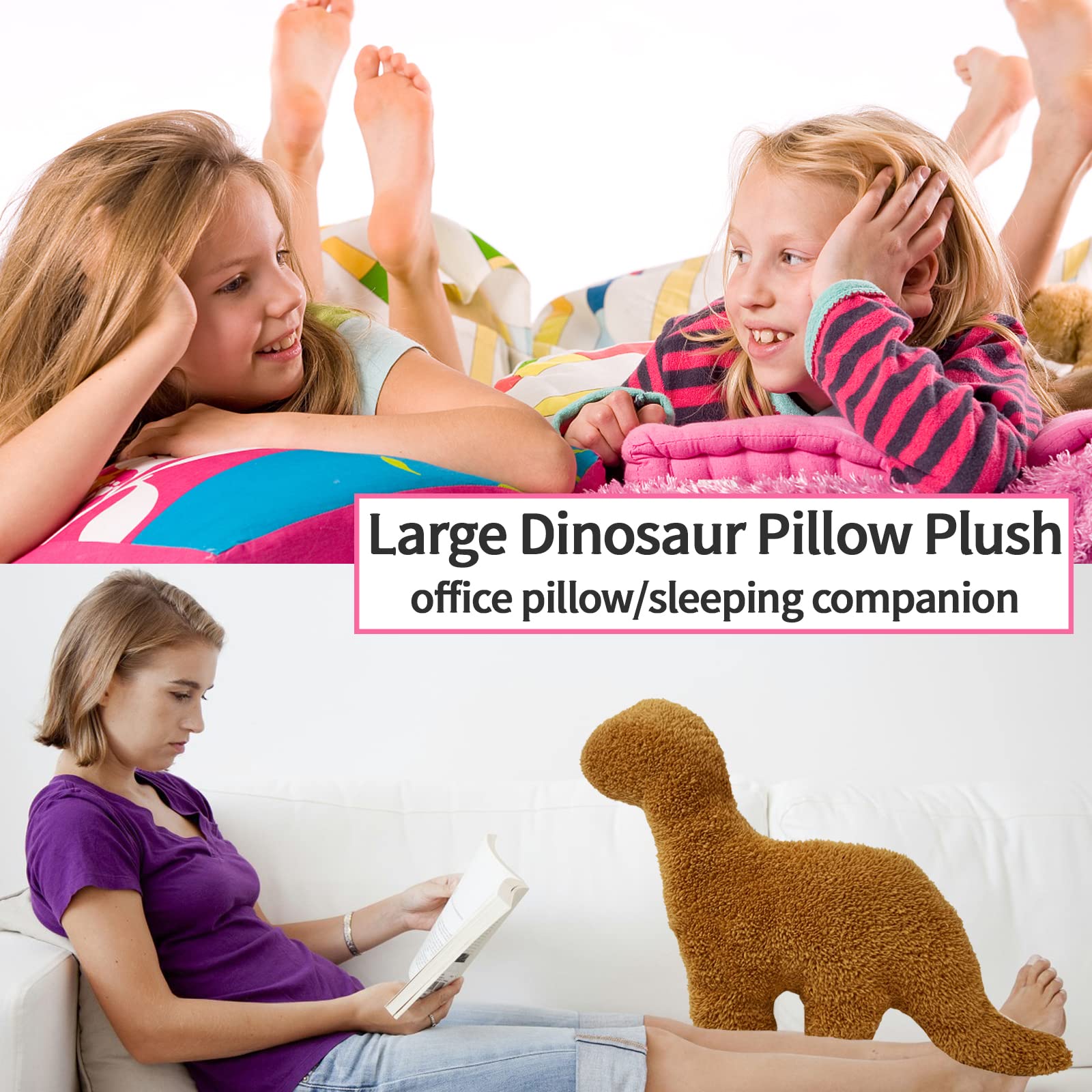 Foto 6 pulgar | Almohada Isaacalyx  con Forma de Dinosaurio 60 cm de Felpa - Venta Internacional