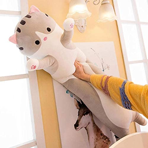 Foto 6 pulgar | Almohada de Felpa Snowolf Gris Cat Soft de 110 cm para Niños - Venta Internacional