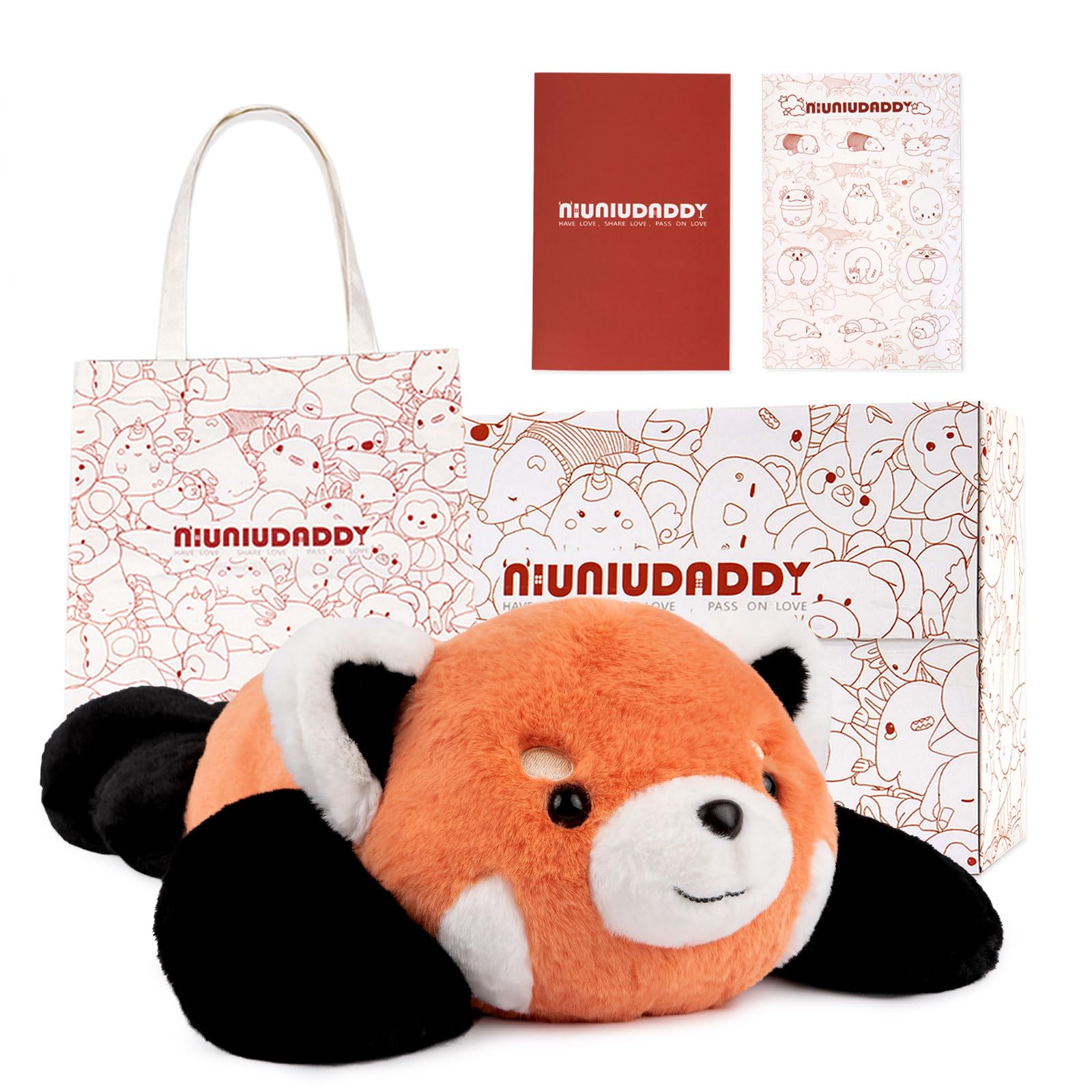 Peluche Pesado Niuniudaddy Red Panda De 1,5 Kg - Venta Internacional.