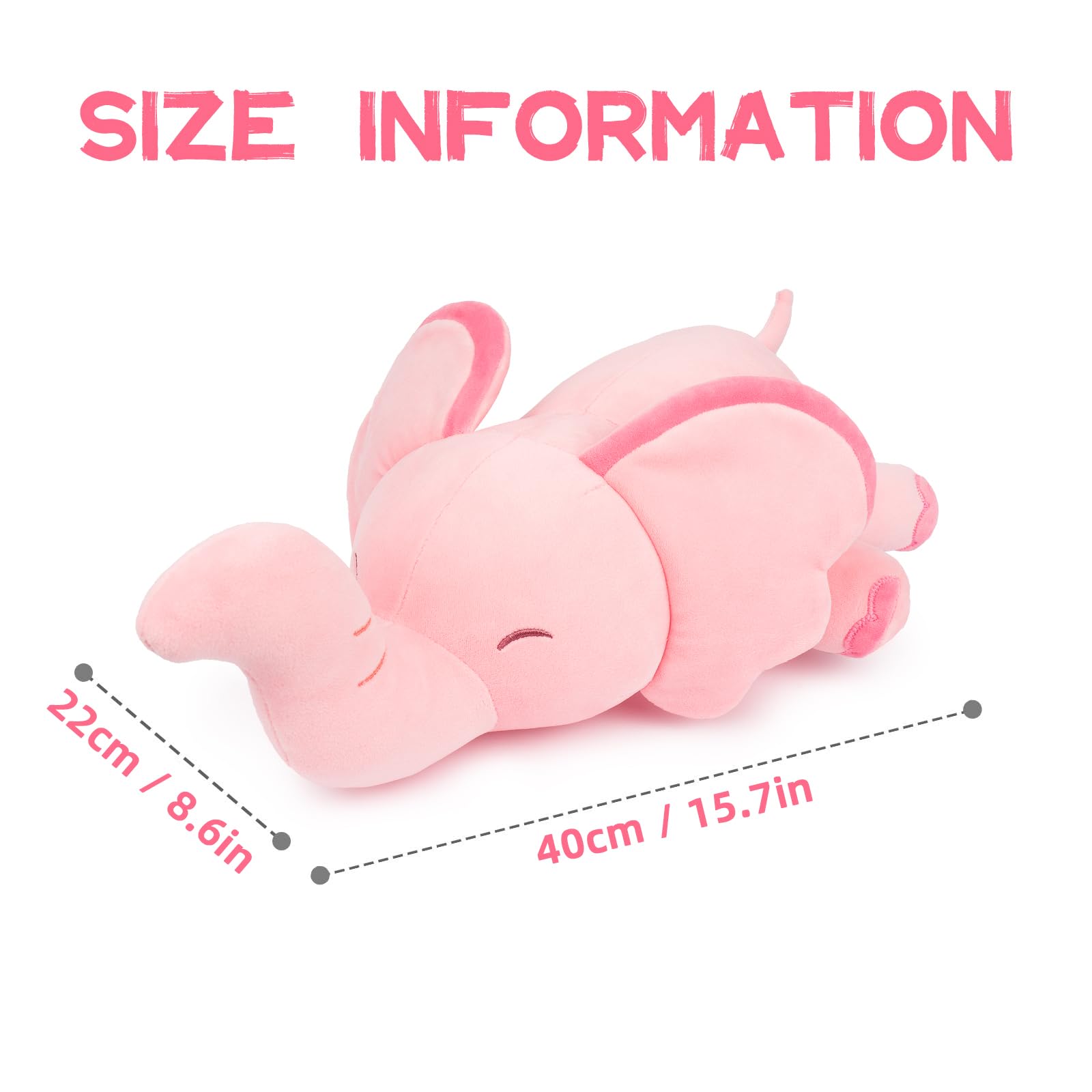 Foto 6 pulgar | Almohada de Peluche Niuniu Daddy Elephant de 38 Cm - Venta Internacional